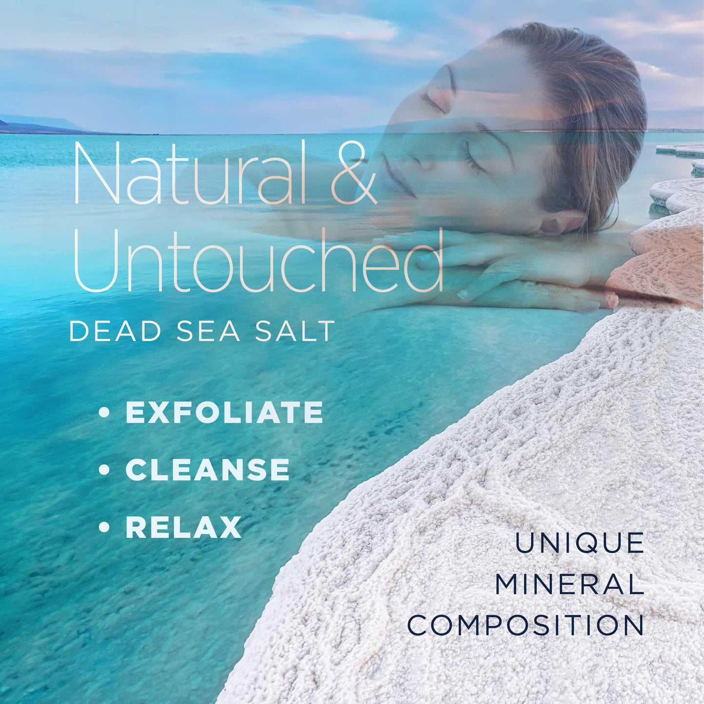 Minera Fine Grain Dead Sea Salt for Bath & Soaking – 10 lbs (2 x 5 lb Bags), Fast-Dissolving, 100% Pure & Natural, Unscented, Skin-Nourishing Bulk Sea Salt