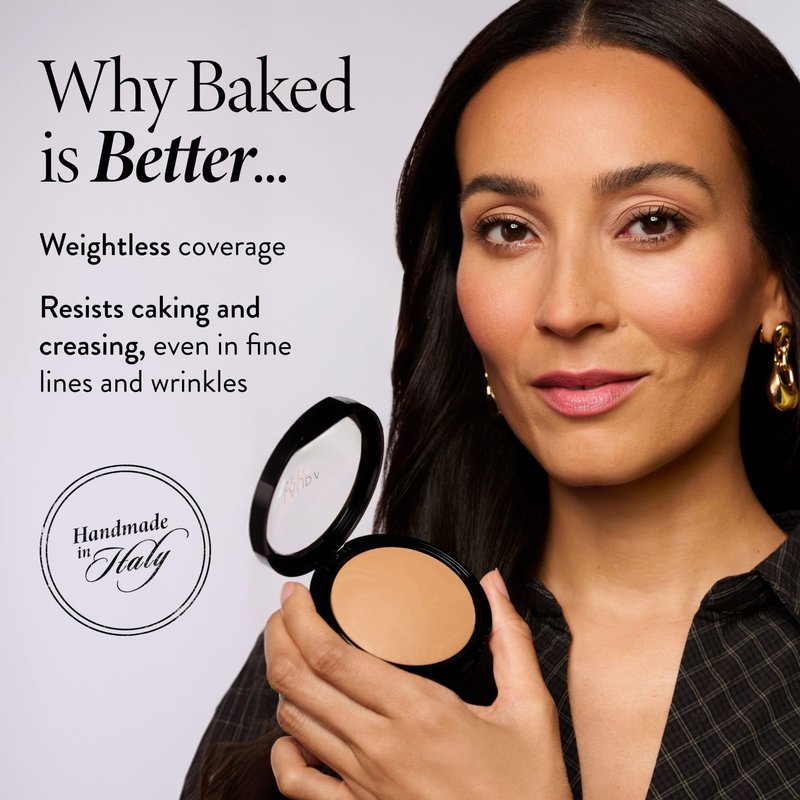 LAURA GELLER NEW YORK Baked Double Take Powder Foundation - Fair - Buildable Medium to Full Coverage - Matte Finish