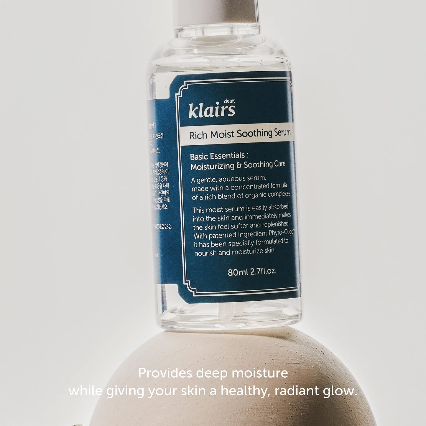 DearKlairs Rich Moist Soothing Serum – Korean Cica Serum with Centella, Beta-Glucan & Hyaluronic Acid, Calming Hydration for Sensitive Skin, Lightweight Non-Greasy, Unscented & Vegan, 2.7 Fl Oz