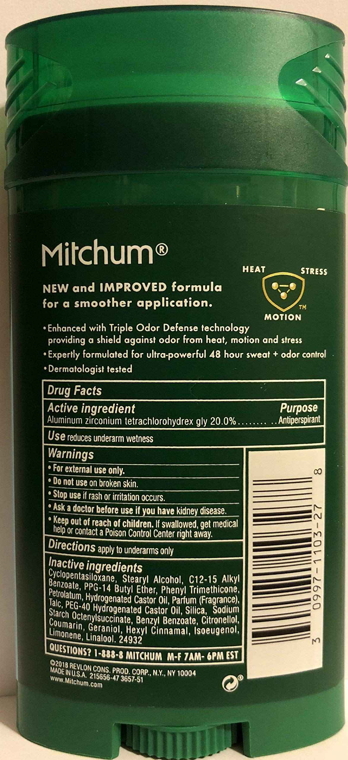 MITCHUM Advanced Control Invisible Solid Clean Control For Men, 2.7 Oz (Pack of 3)