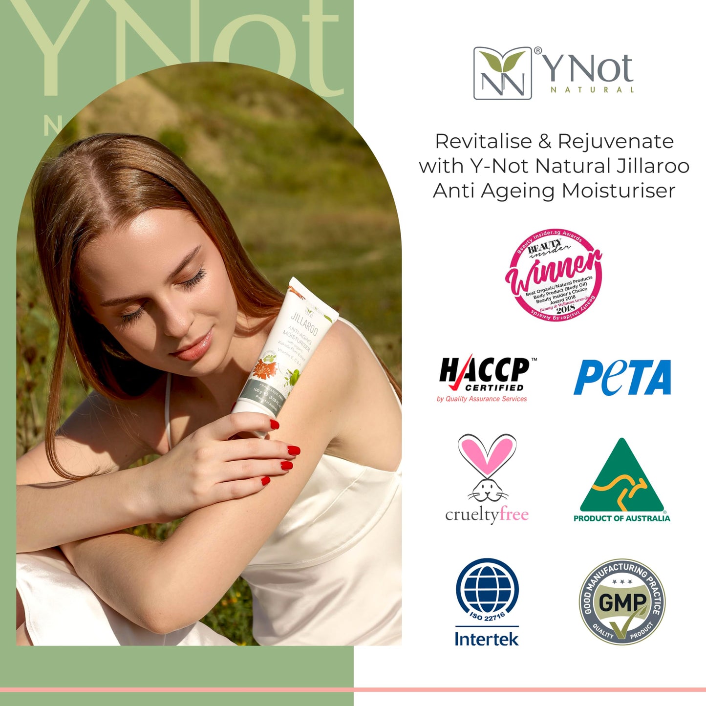 Y-Not Natural Vitamin C Anti-Aging Face Moisturizer, Kakadu Plum 3.53 oz