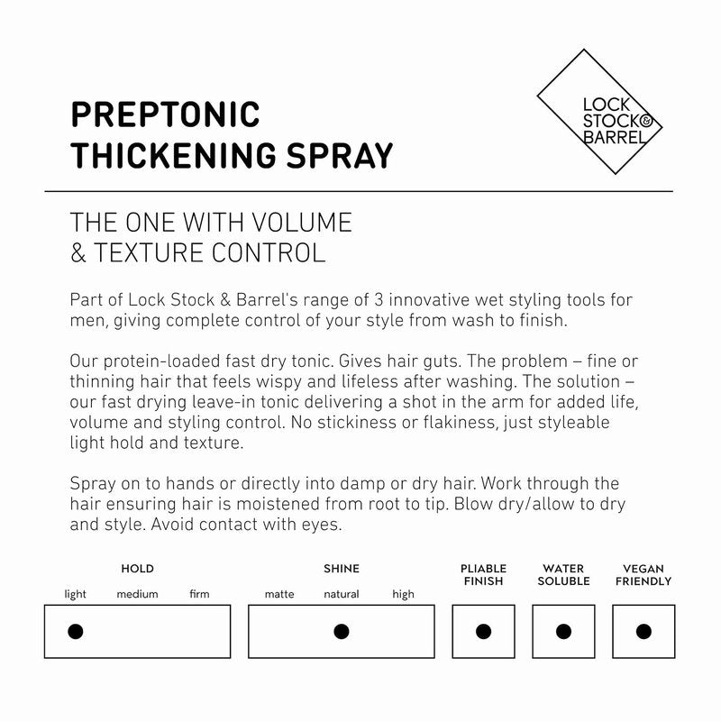 Preptonic Hair Thickening Spray for Men - 100ml | Boost Volume & Texture