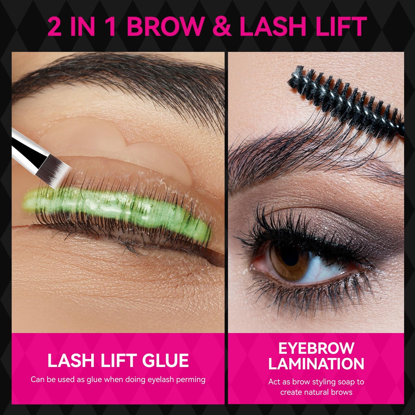 Lash Lift Glue Balm Kit, Upgraded Eyelash Lift Glue Balm with Lash Lift Pads and Brush for Perfect Eyelash Perm & Brow Lamination, Easy to Apply and Fast Drying & Strong Hold