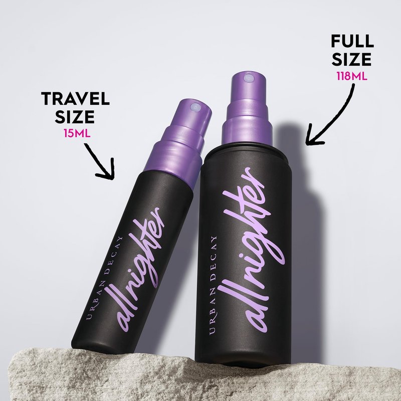 Urban Decay All Nighter Waterproof Makeup Setting Spray (Full Size) - Natural Finish, Smudge-Proof, Transfer-Resistant, Up to 16HR Wear, Cools Skin Temperature, Fine Mist, Controls Shine - 4 Fl Oz