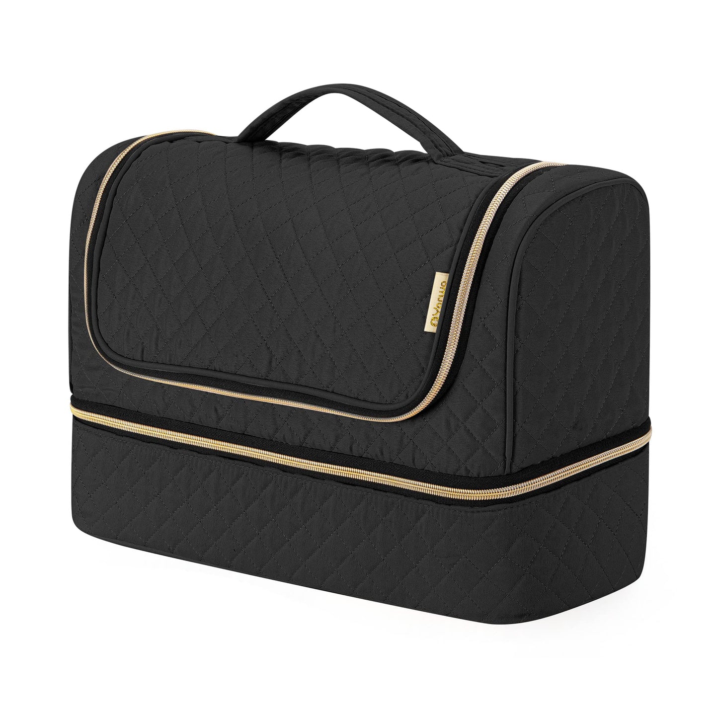 Yarwo Large Airwrap Storage Bag Compatible for FlexStyle Styling (HD 430/440), Double Layers Travel Case Box for Flexstyle/Airwrap and Hair Styler Attachments, Black (Bag Only)