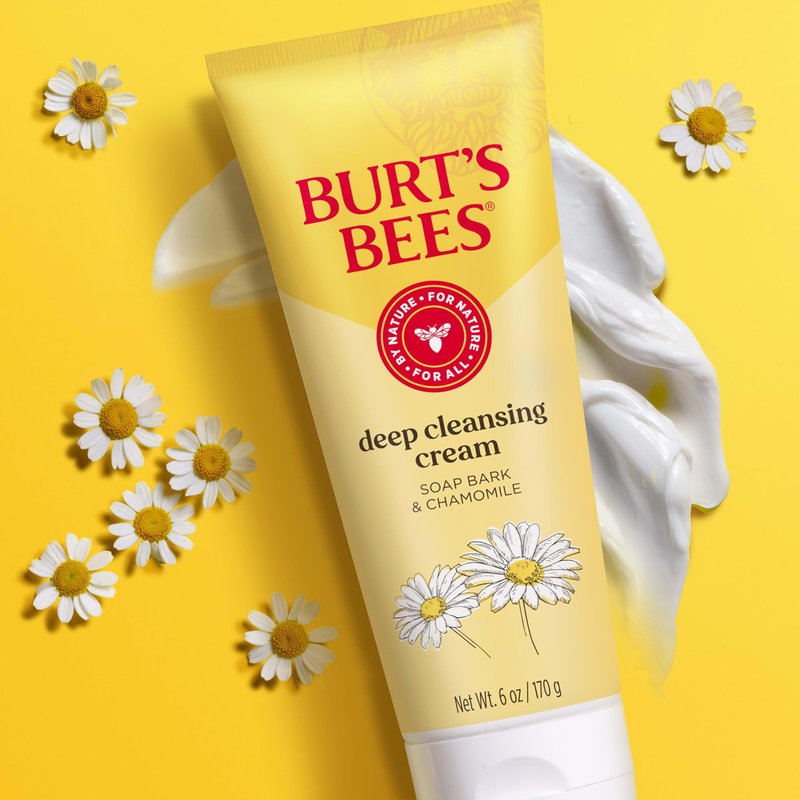Burt's Bees Face Wash, Deep Facial Cleansing Cream, College Back to School Dorm Essentials, All Natural Cleanser with Chamomile, 6 Ounce (Pack of 3) (Packaging May Vary)