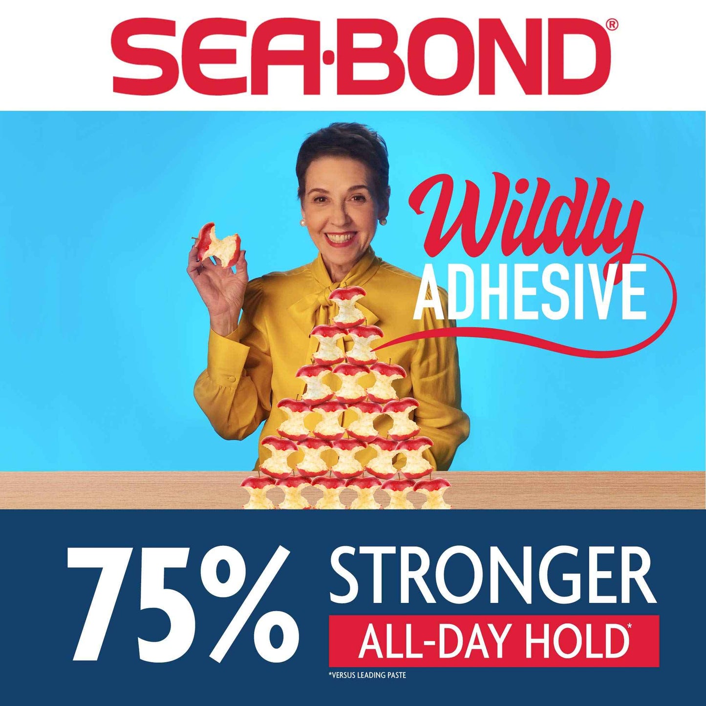 Sea Bond Secure Denture Adhesive Seals Multipack, Zinc Free, All Day Hold, Mess Free, Original Uppers and Lowers- 30 each