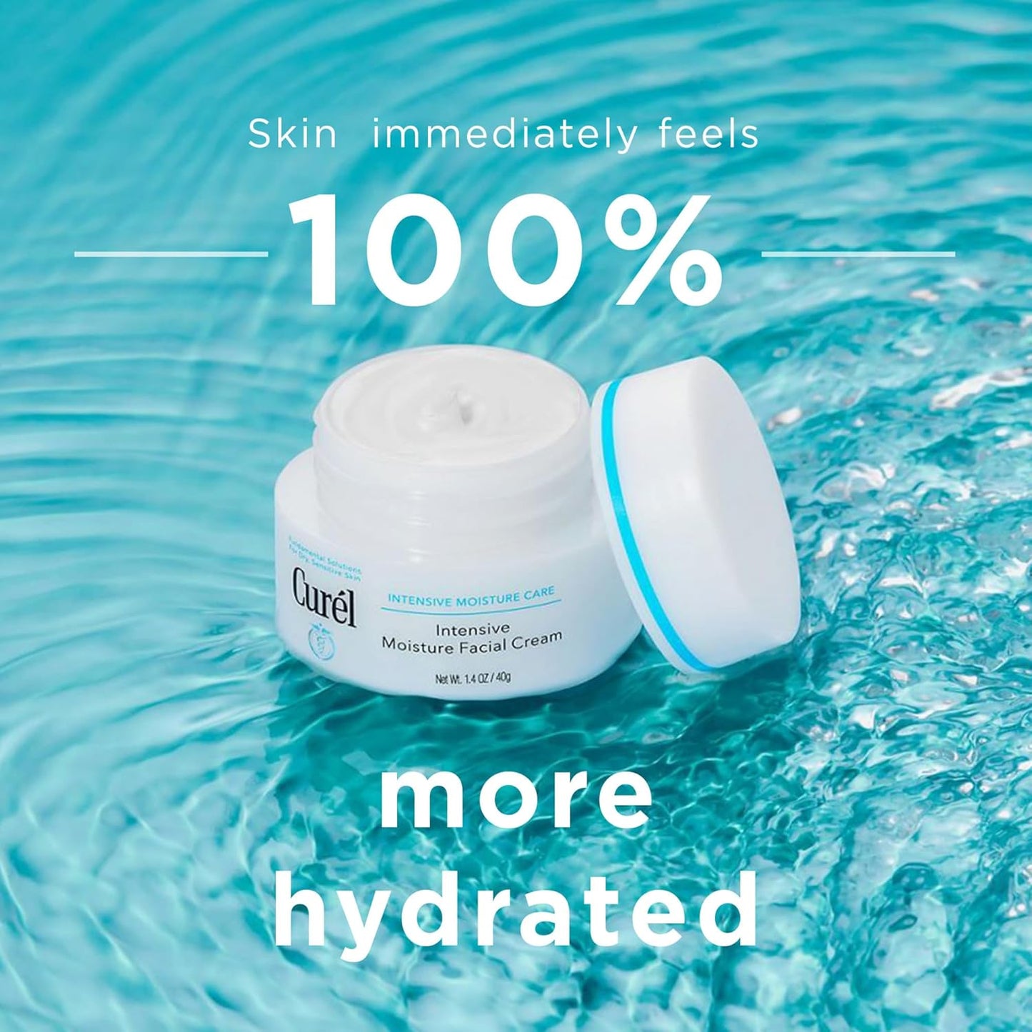 Curel Intensive Face Moisturizer Cream - Hydrating Anti-Aging Lotion for Sensitive Skin | 1.4 Oz