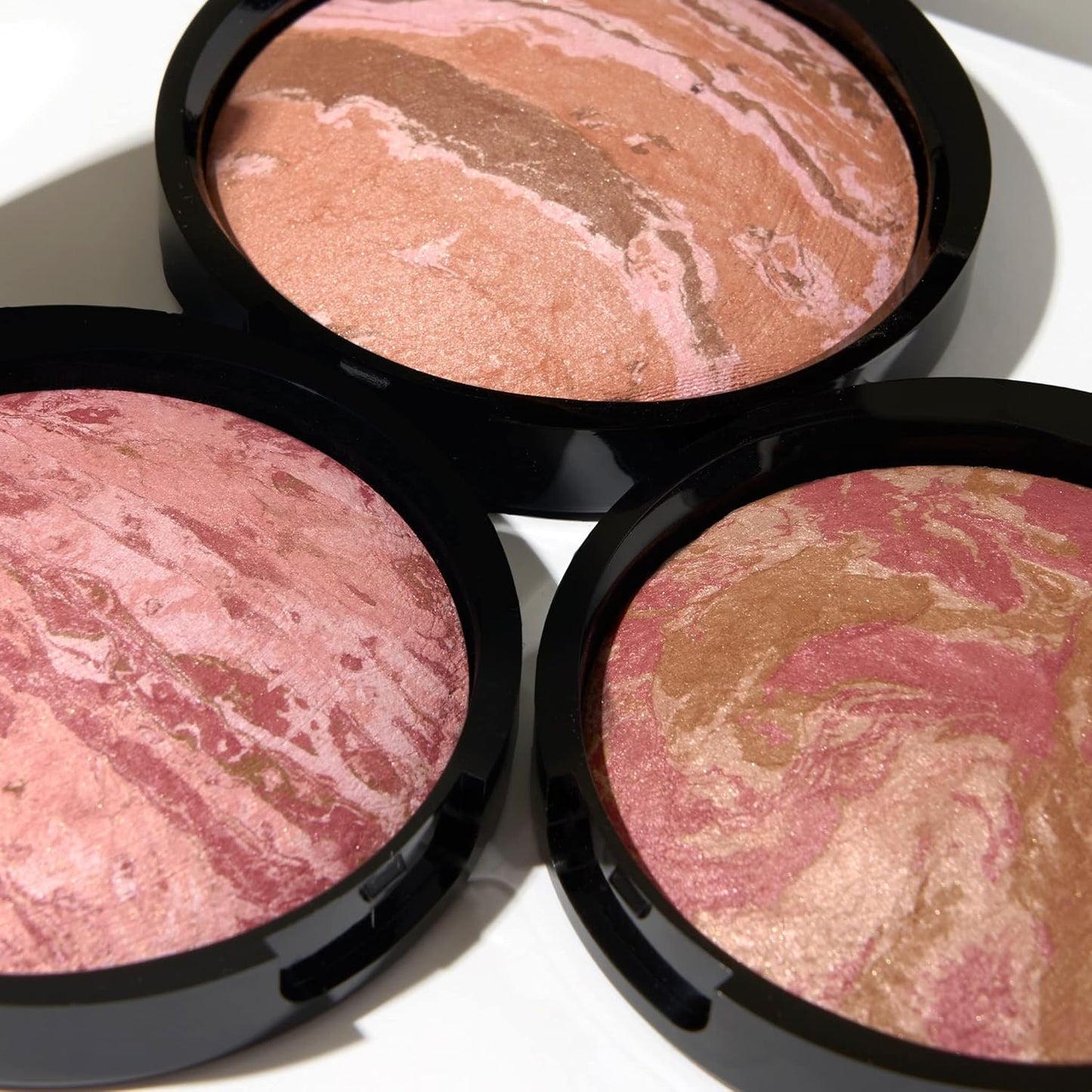 Laura Geller Baked Blush-n-Bronze | Marbleized 2-in-1 Sculpting Bronzer & Blush - Berry Bronze