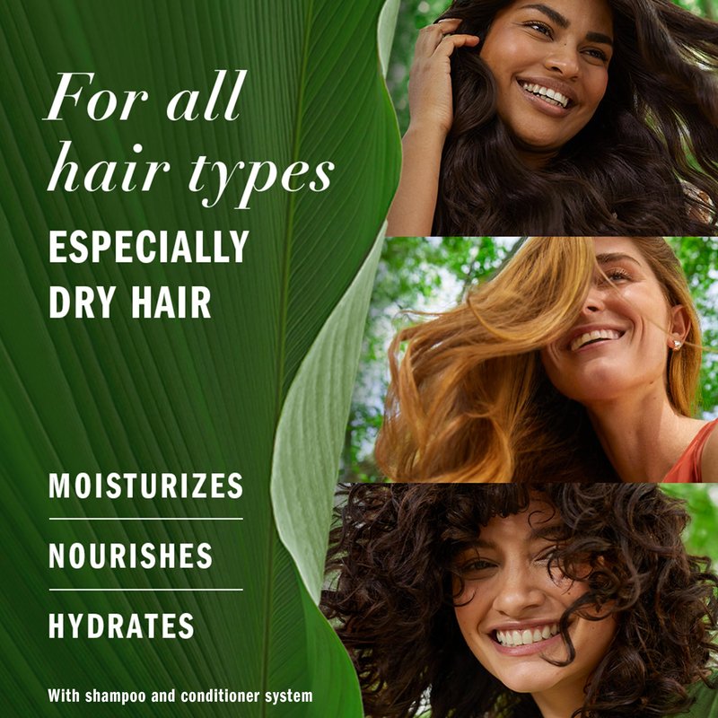 Herbal Essences Coconut Oil Hydrating Shampoo, 13.5 Fl Oz, with Certified Camellia Oil and Aloe Vera, For All Hair Types, Especially Dry Hair