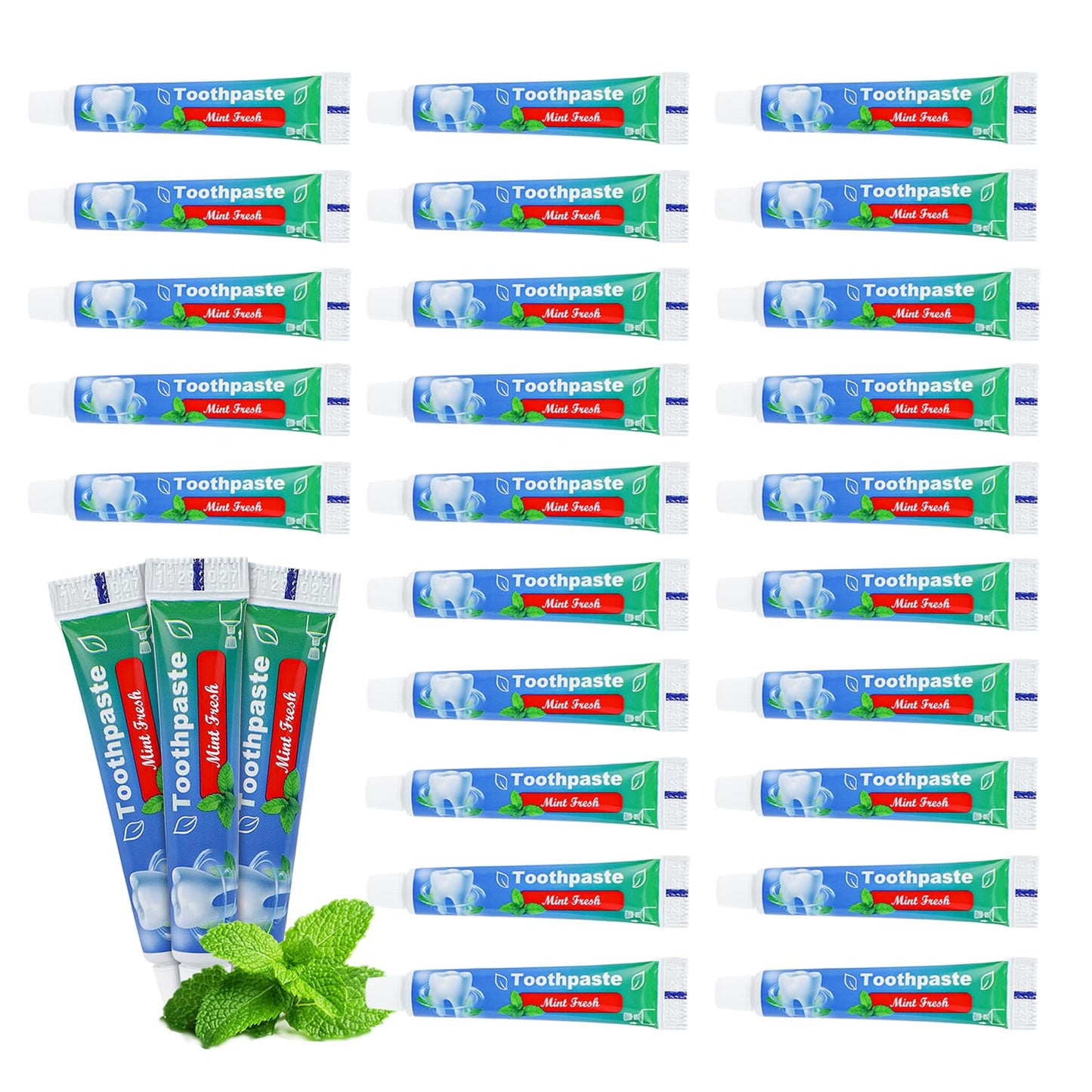 HAIFOTRVA 0.35 oz Bulk Travel Size Toothpaste,200 Tubes 10 Grams Extra Small Toothpastes Travel Size Bulk 0.8x3.5 inches Mint Flavor Mini Disposable Toothpaste for Hotel,Guests,Homeless,Office