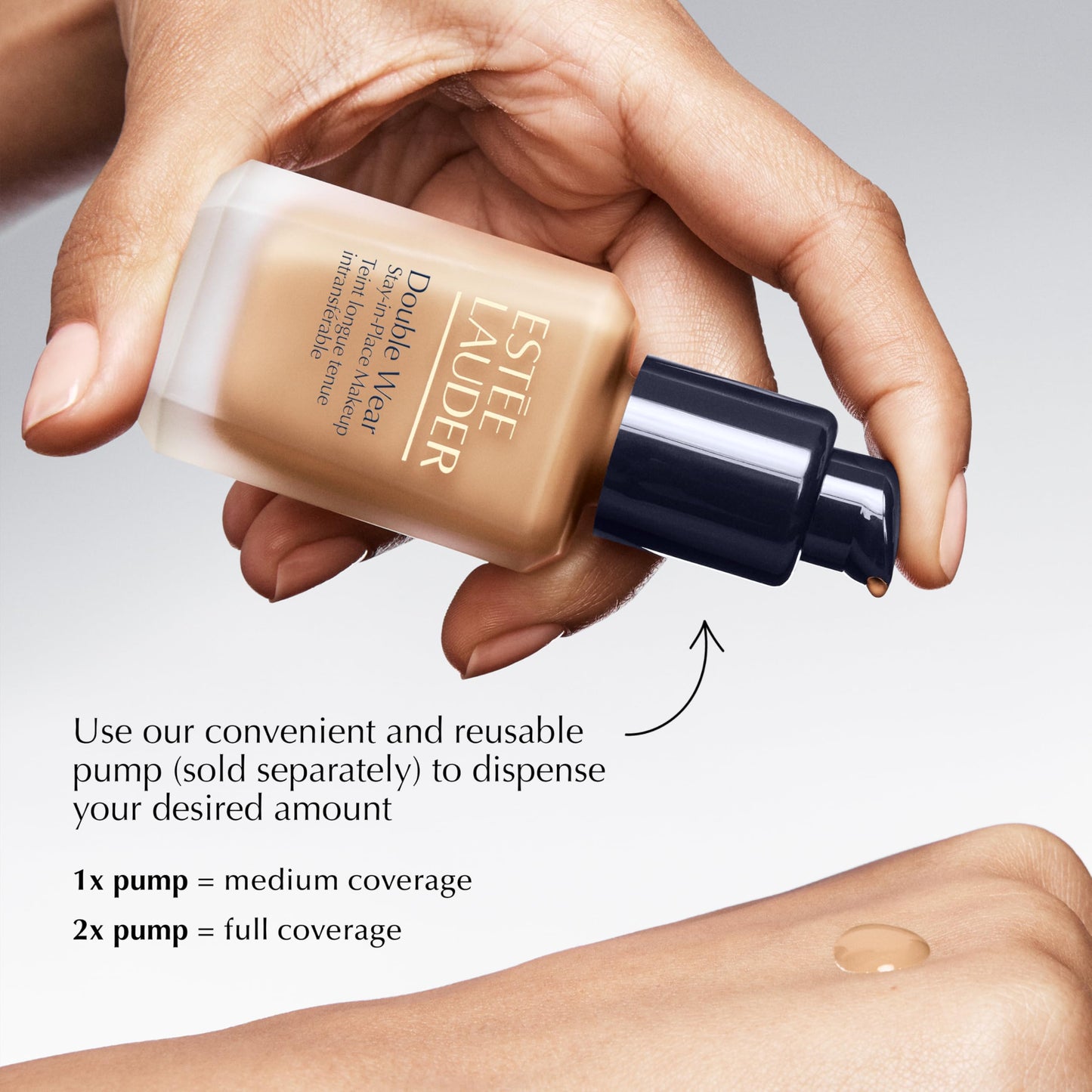 Estée Lauder Double Wear Stay-in-Place Foundation Makeup | 36-Hour Long-Wear Matte Foundation, 1 Fl Oz, 2C1 Pure Beige
