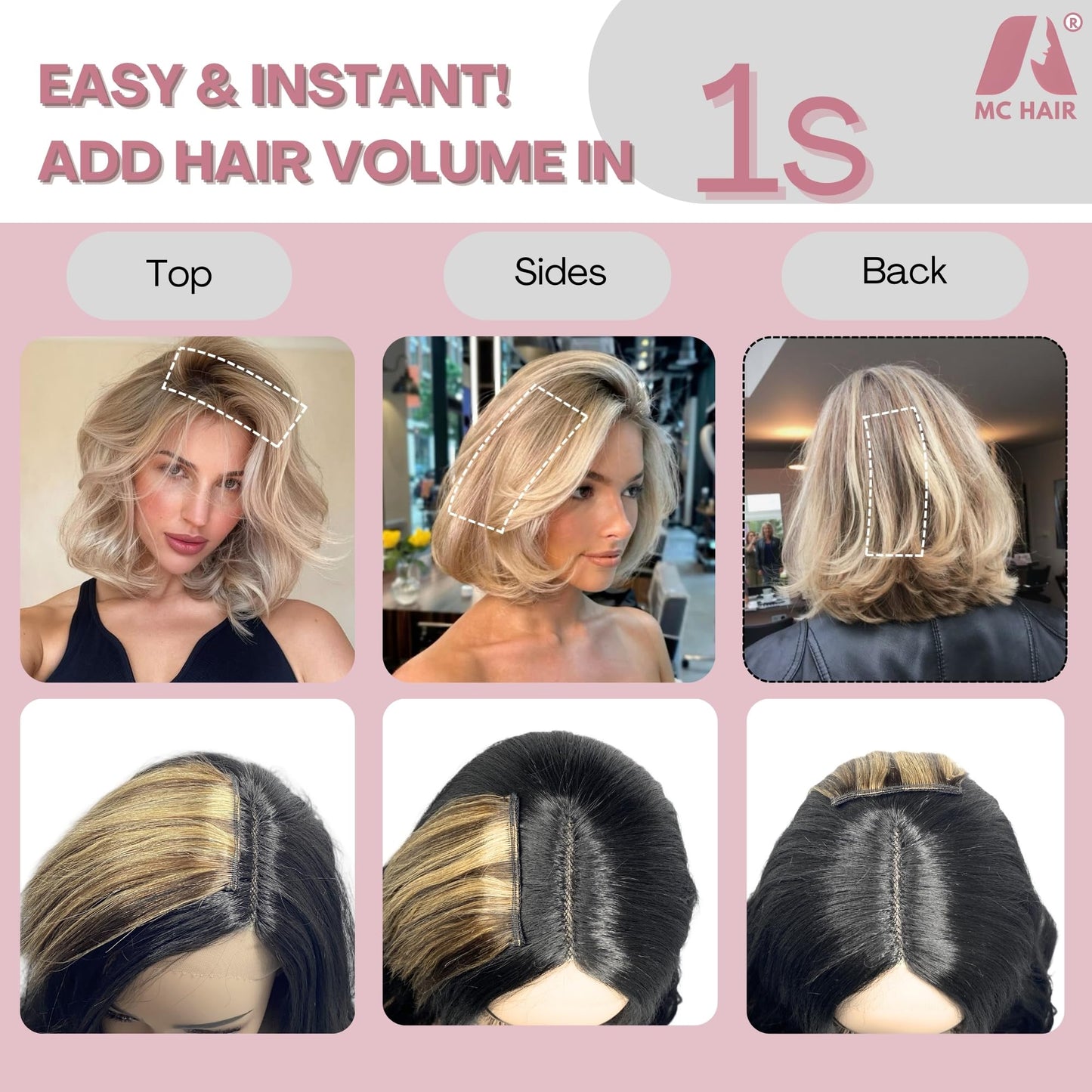 2 Pcs Short Hair Extensions, Extensions Clip in Human Hair for Women Adding Volume 12 Inch Dark Brown