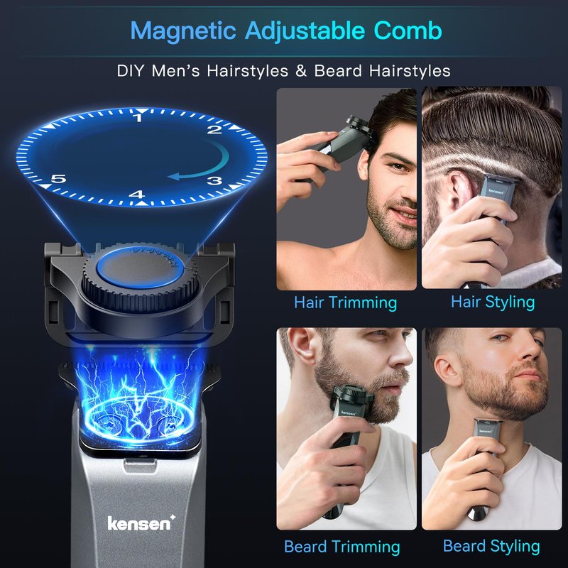 Body Hair Trimmer for Men,kensen Electric Groin & Pubic Hair Trimmer, Rechargeable Ball Shaver Groomer, Mens Body Groomer Kit for Privates, Waterproof, Cordless for Wet/Dry Use