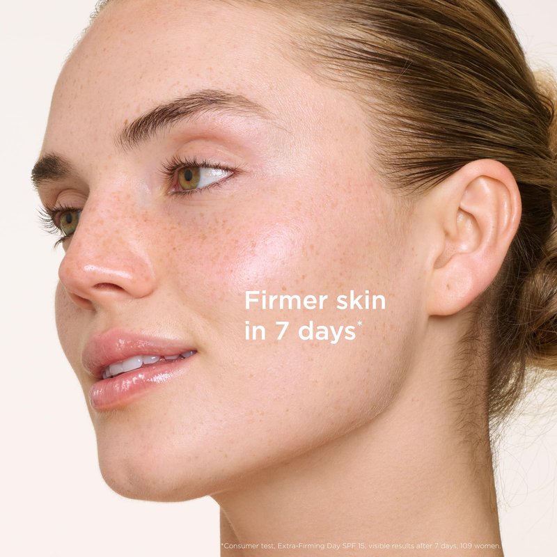 Clarins NEW Extra-Firming Day Moisturizer SPF 15 | Firming Anti Aging Face Cream | Contains Collagen Polypeptide & Niacinamide | UVA/UVB Protection | All Skin Types | 1.7 Ounces