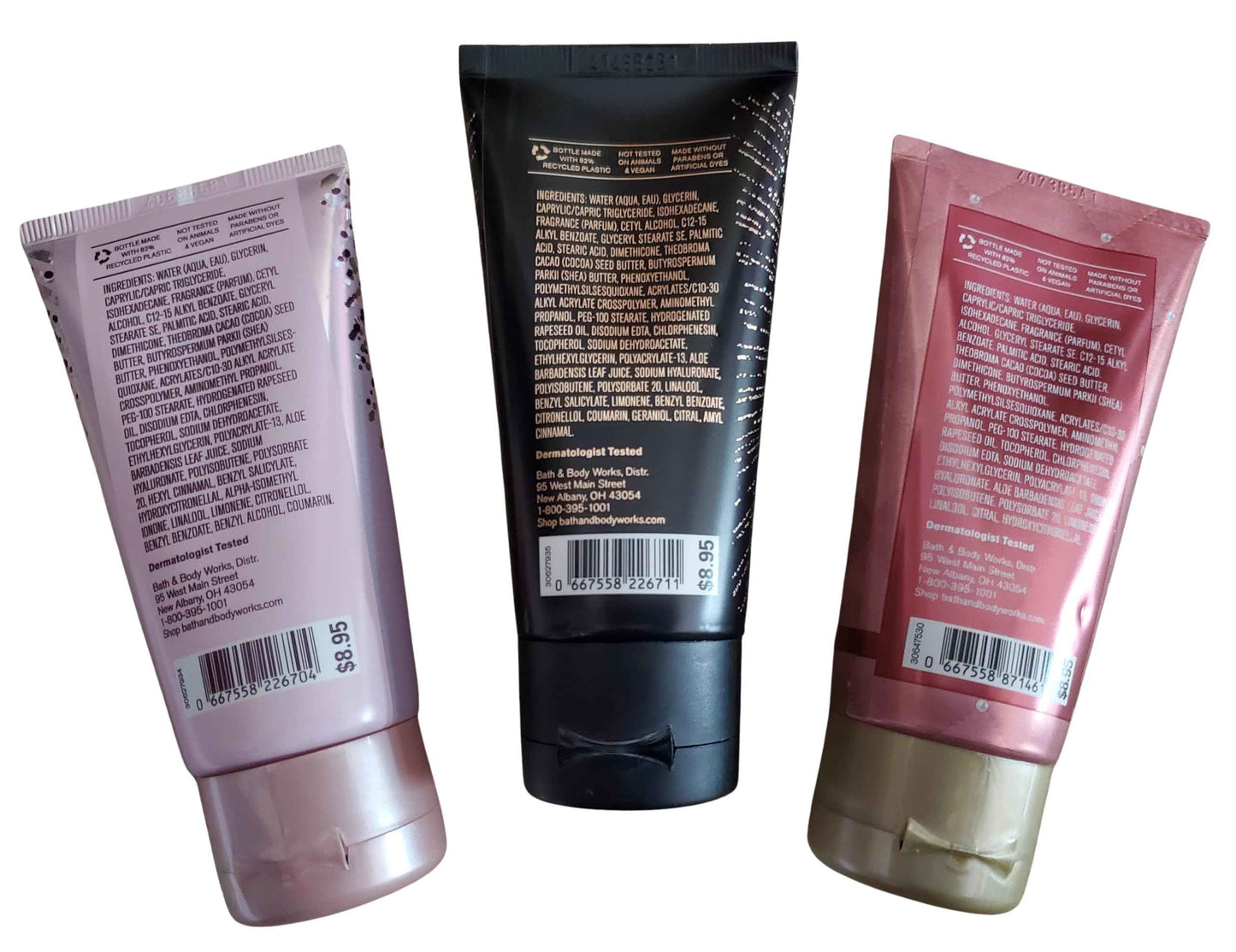 Bath & Body Works Travel Size Ultimate Hydration Body Creams: Thousand Wishes, Into the Night, Champagne Toast 2.5 Ounces Set of 3