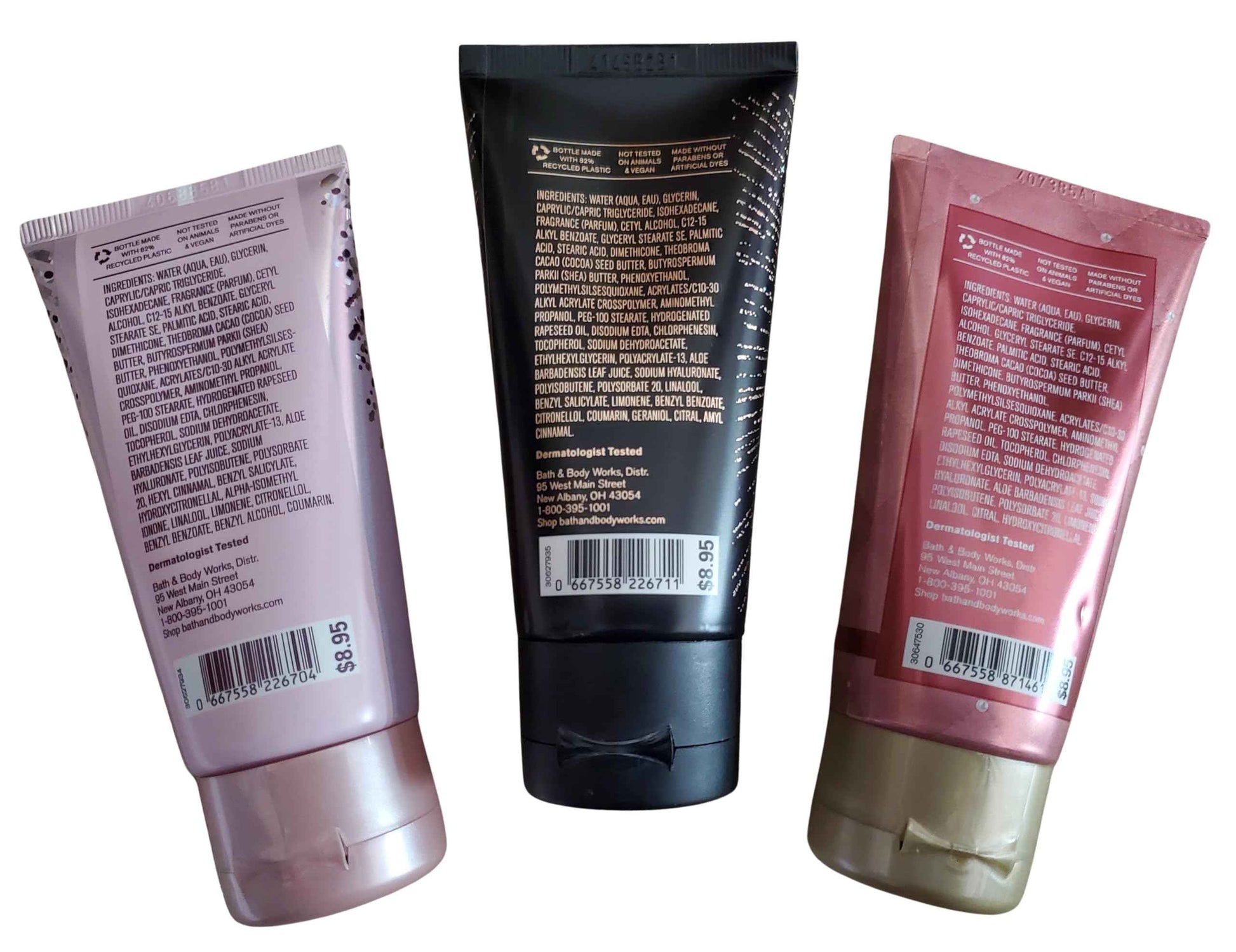 Bath & Body Works Travel Size Ultimate Hydration Body Creams: Thousand Wishes, Into the Night, Champagne Toast 2.5 Ounces Set of 3