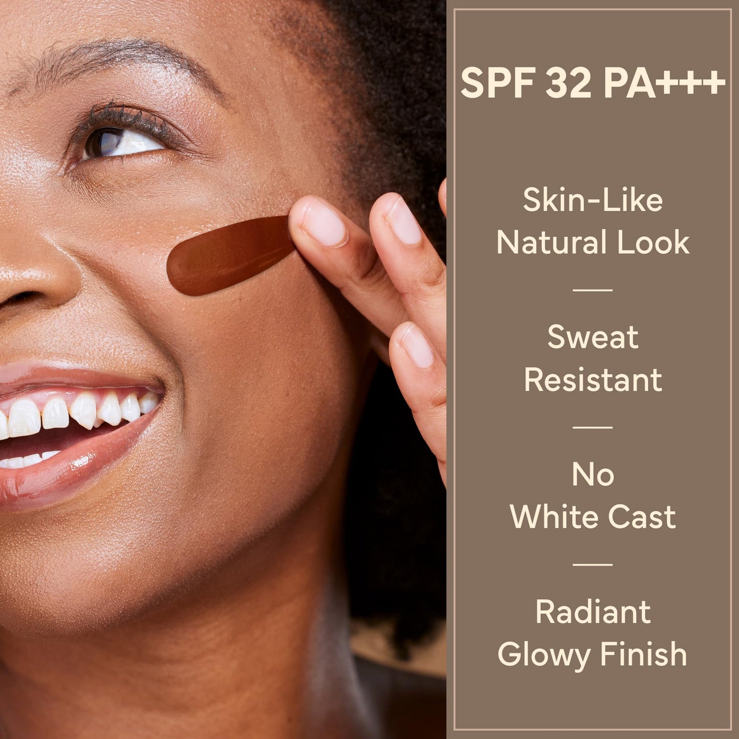 KISS NEW YORK Tinted Moisturizer with SPF 32 PA+++ (Mocha) 12 Hour Hydrating Sunscreen for Face, No White Cast for Dark Skin Tone, Natural Finish, Medium Coverage with Hyaluronic Acid, Vitamin E
