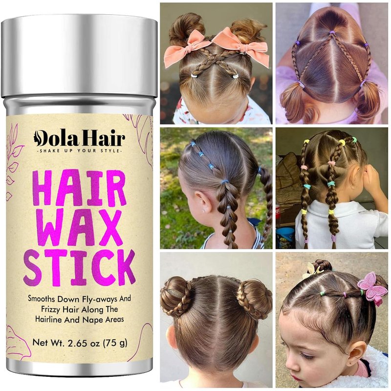 Hair Wax Stick for Flyaways - Smoothing Pomade for Women & Kids | 2 Pack