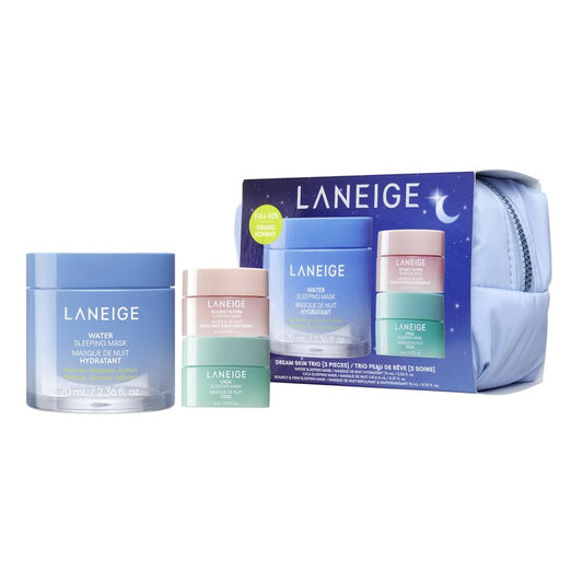 LANEIGE Dream Skin Trio: Korean Sleeping Mask Set for Hydrating, Soothing, & Visibly Plumping Overnight Benefits