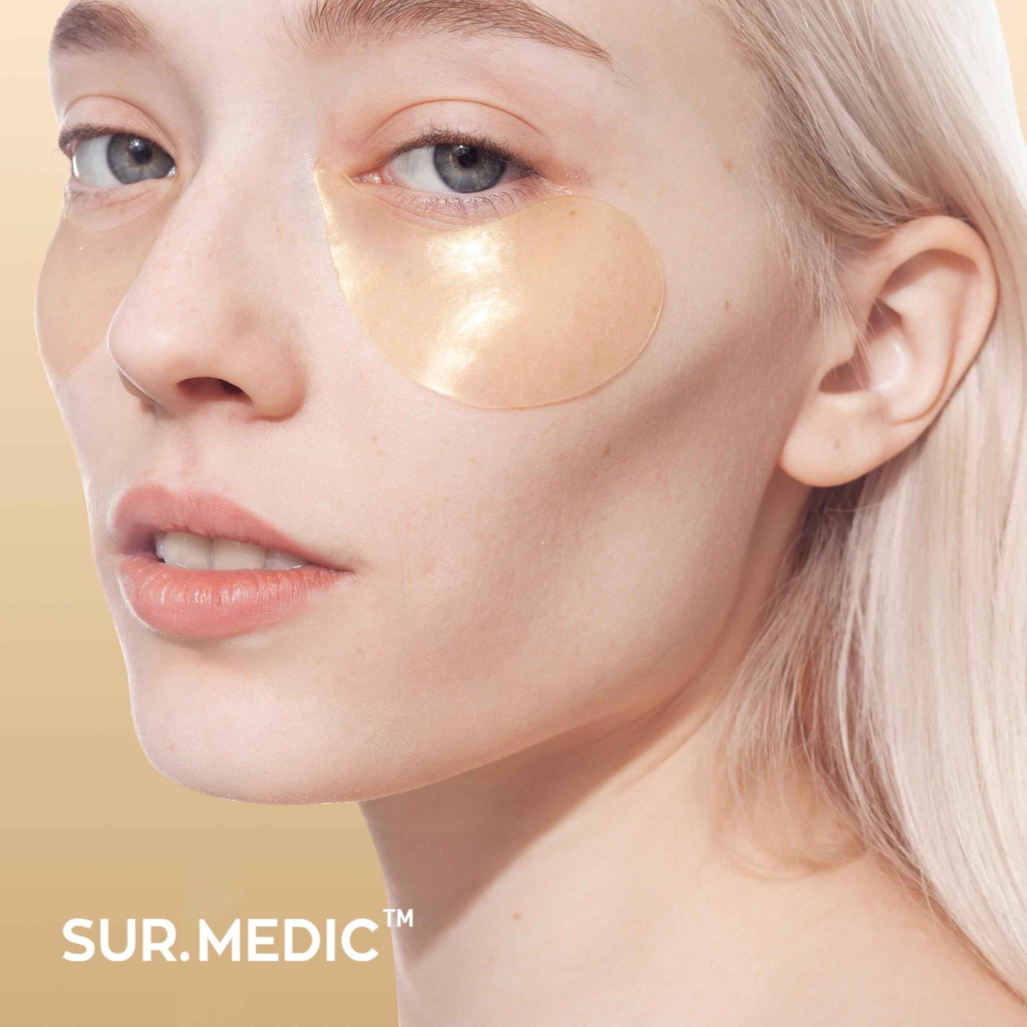 SURMEDIC Perfection 24K Gold Eye patches (60 Pairs), Gel Under Eye Pad for Puffy Eyes and Dark Circles with Caffeine, Undereye Bags, Korean Eye Skin Care with Collagen