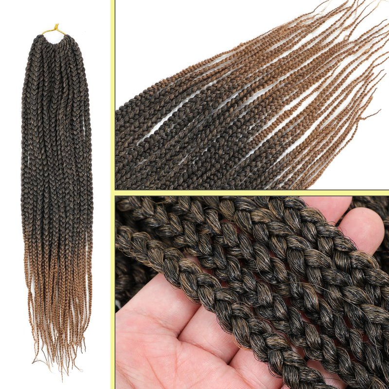 YUSSAY Crochet Box Braids 14 Inch 6 Packs 144 Strands Goddess Box Braids Crochet Hair Pre looped Crochet Hair for Black Women (14 Inch 1B)