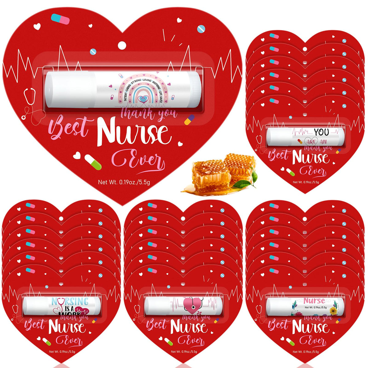 Sacubee 30 Pack Nurses Appreciation Gifts Bulk Nurses Week Lip Balms Hospital Staff Team Thank You Gifts Best Nurse Ever Appreciation Party Favors for Coworkers Midwife Women Volunteer Presents