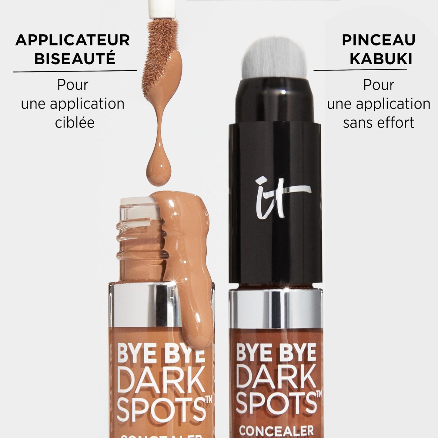 IT Cosmetics Bye Bye Dark Spots Concealer + Brightening Serum – 2% Niacinamide, Hyaluronic Acid & Caffeine - Medium Coverage, Natural Finish, All Skin Types – 20 Light Cool, 0.22 fl. oz