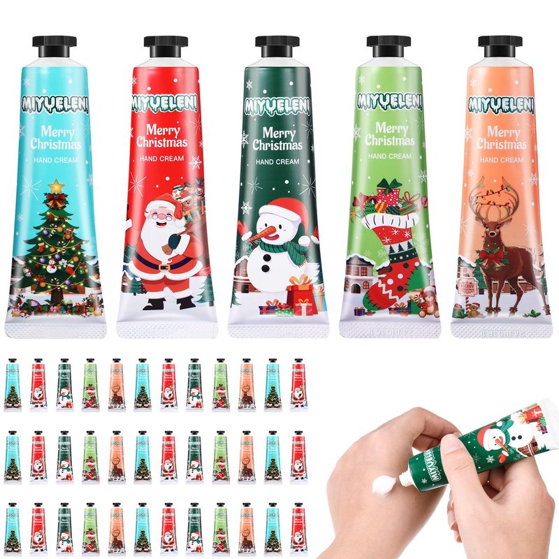 Dansib 24 Pcs Christmas Hand Cream Gift Sets for Dry Cracked Hands Moisturizing Hand Lotion Small Travel Lotion Stocking Stuffers Gift Set for Women Mom Girlfriend Christmas Birthday