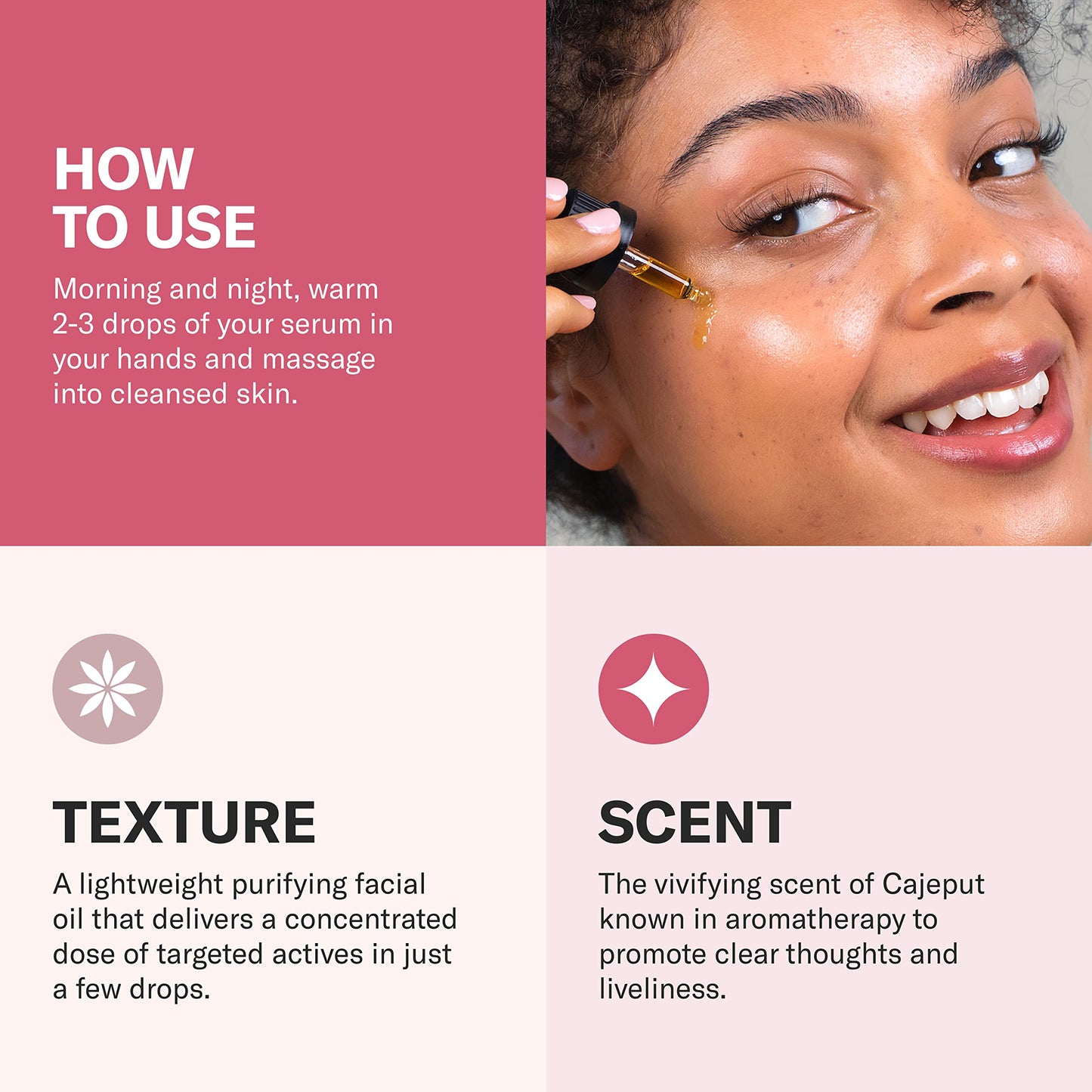 Odacité Bl+C Serum Concentrate for Face, Luxury Black Cumin + Cajeput Pore-Clearing Facial Oil for Pimples & Blemishes, Vegan Vitamin E Spot Treatment for Oily, Acne-Prone Skin, 0.17 fl oz