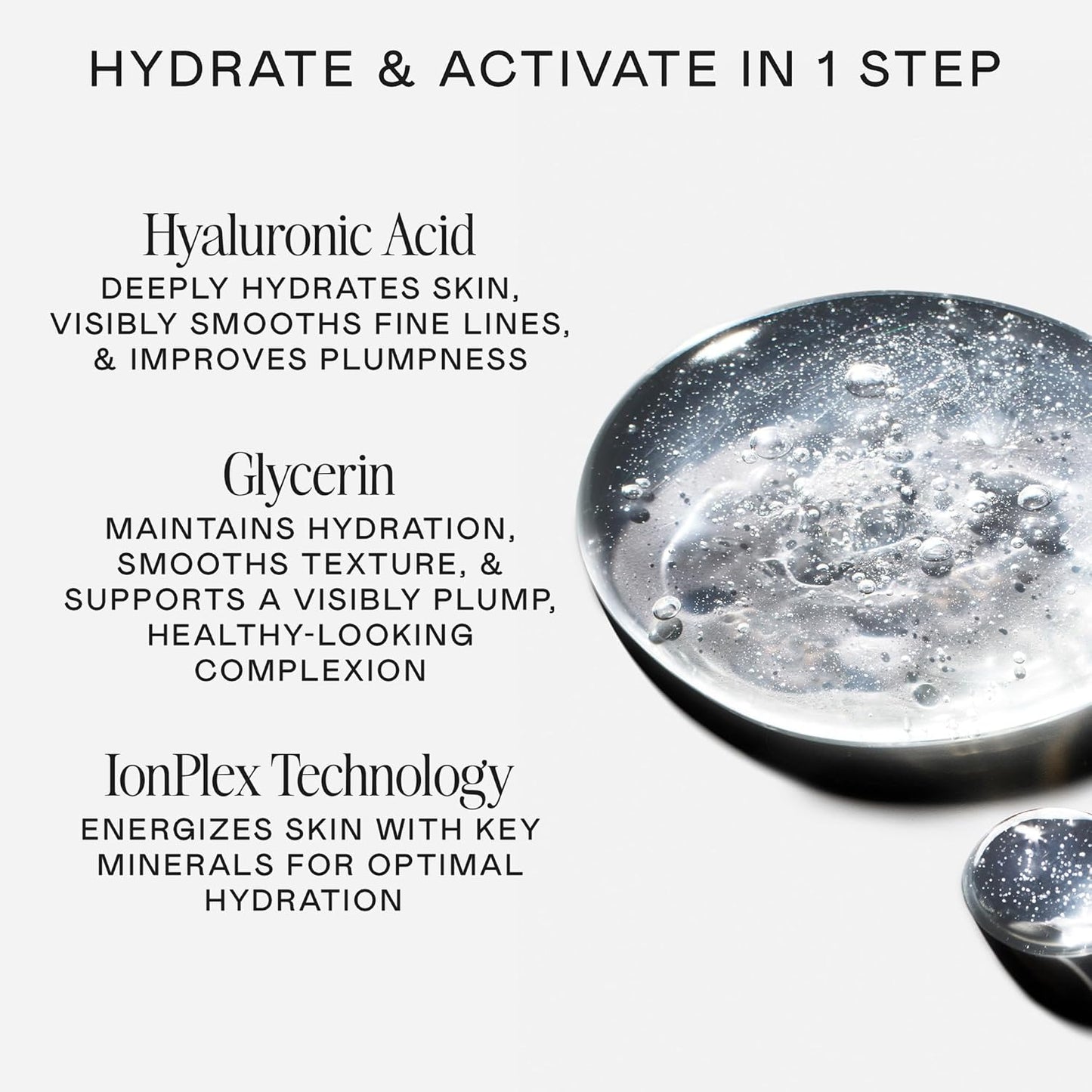 NuFACE IonPlex Aqua Gel Activator - Microcurrent Facial Conductive Gel with Hyaluronic Acid | 3.3 oz for 24-Hour Hydration