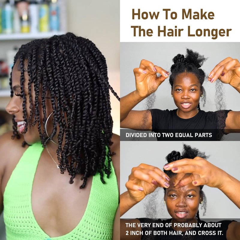 Afro Kinkys Bulk Human Hair -100% Real Human Hair for Mini Twist, Braiding, Loc Extensions & Crochet, Kinky Curly Hair Bundles, Natural Afro Bulk for Dreadlocks(1B, 16 Inch(Pack of 1))