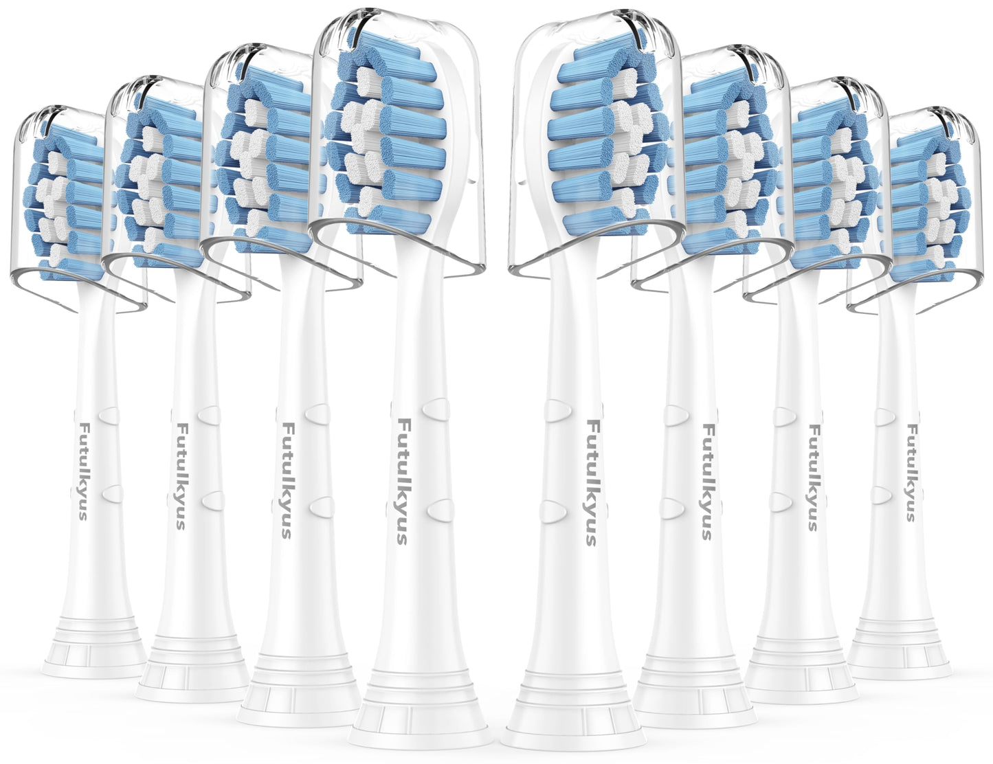 Sensitive Replacement Toothbrush Heads for Philips Sonicare Soft Simply Clean Electric Brush Head, 8 Pcs White