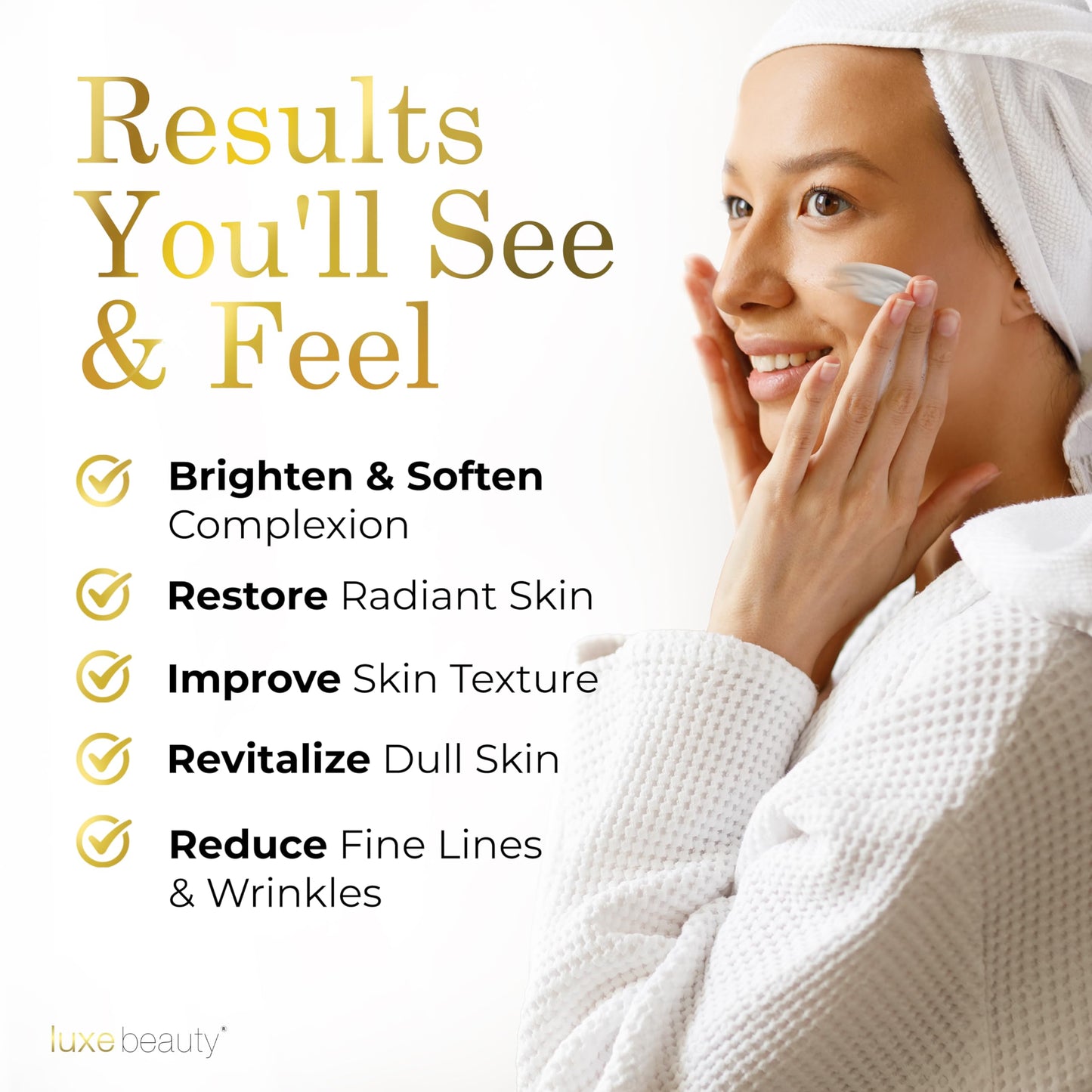 Luxe Beauty Non Greasy & Hyaluronic Acid Moisturizer for Face, Neck & Hands – Anti Aging & Non Toxic Body Lotion - Vanilla Lotion w/Silicone-Free, Organic & Plant-Based Ingredients