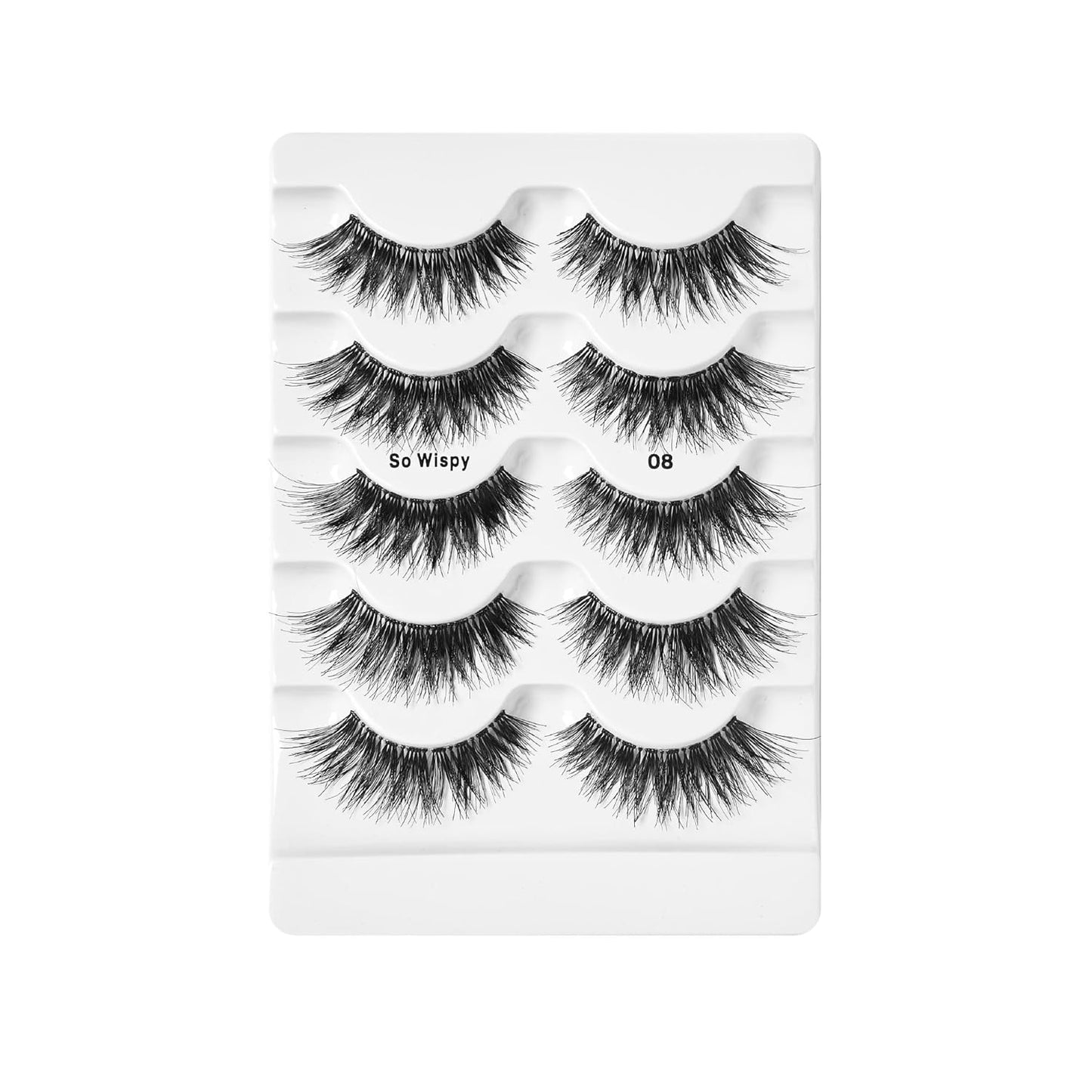 i•ENVY 15 Pairs Wispy False Lashes - Premium 100% Human Hair, Fluffy & Lightweight | Reusable for Natural Everyday Wear