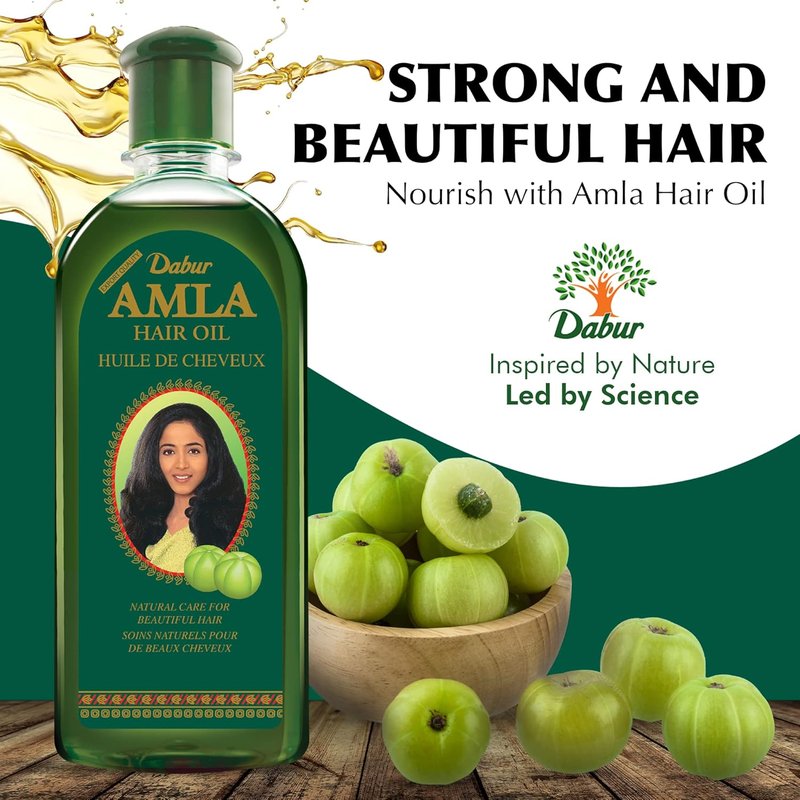 Dabur Amla Hair Oil - Nourishing Herbal Oil for Healthy Scalp & Strong Hair | 500ml (Pack of 3)