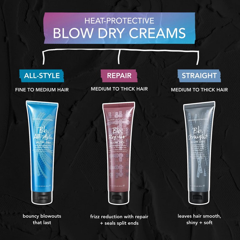 Bumble and bumble. All-Style Blow Dry Heat Protective Styling Cream | Anti Frizz Cream | Adds Bounce and Shine | For Fine to Medium, Wavy to Straight Hair Types | 5 Fl Oz