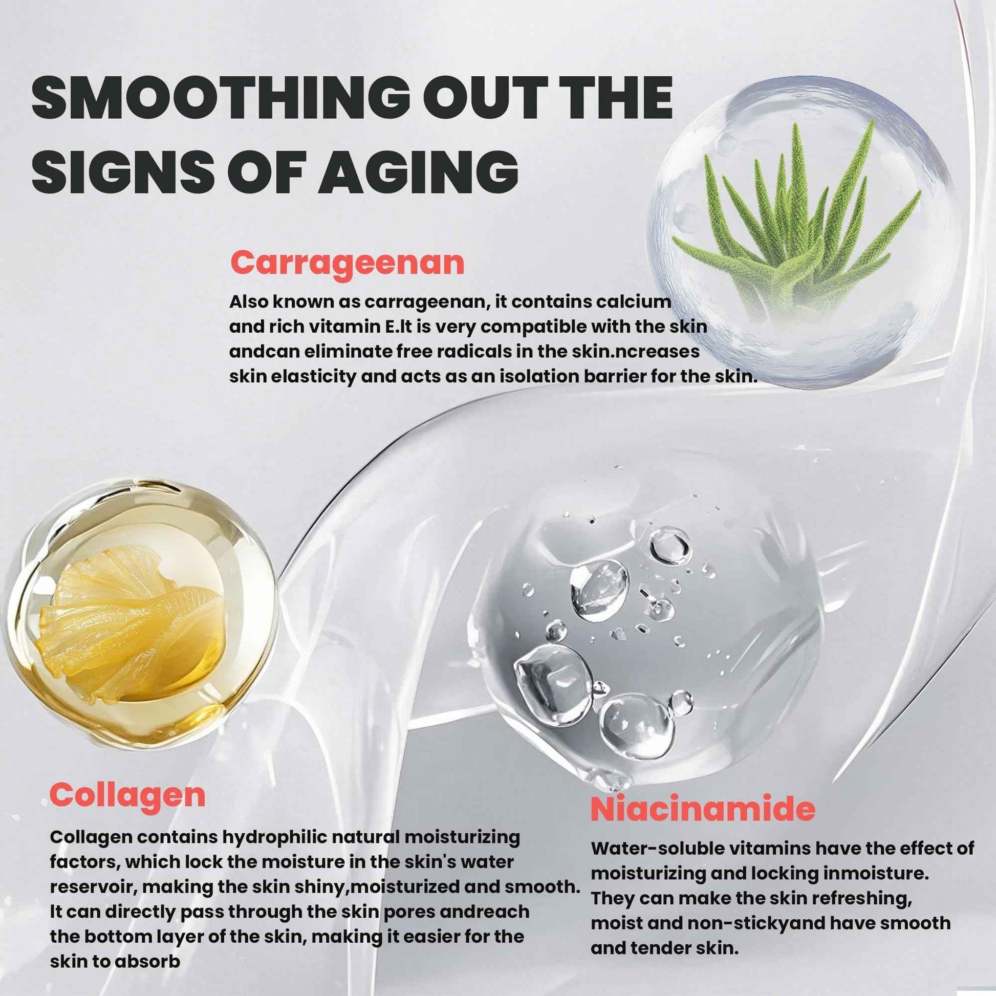 Dianzan Korean Overnight Bio-Collagen Mask, Deep Moisturizing, Firming, Glowing Glass Skin Mask, Brings Glass-Like Glow, Shrinks Pores, Diminishes Fine Lines, Gentle on Sensitive Skin, 35g x 4ea