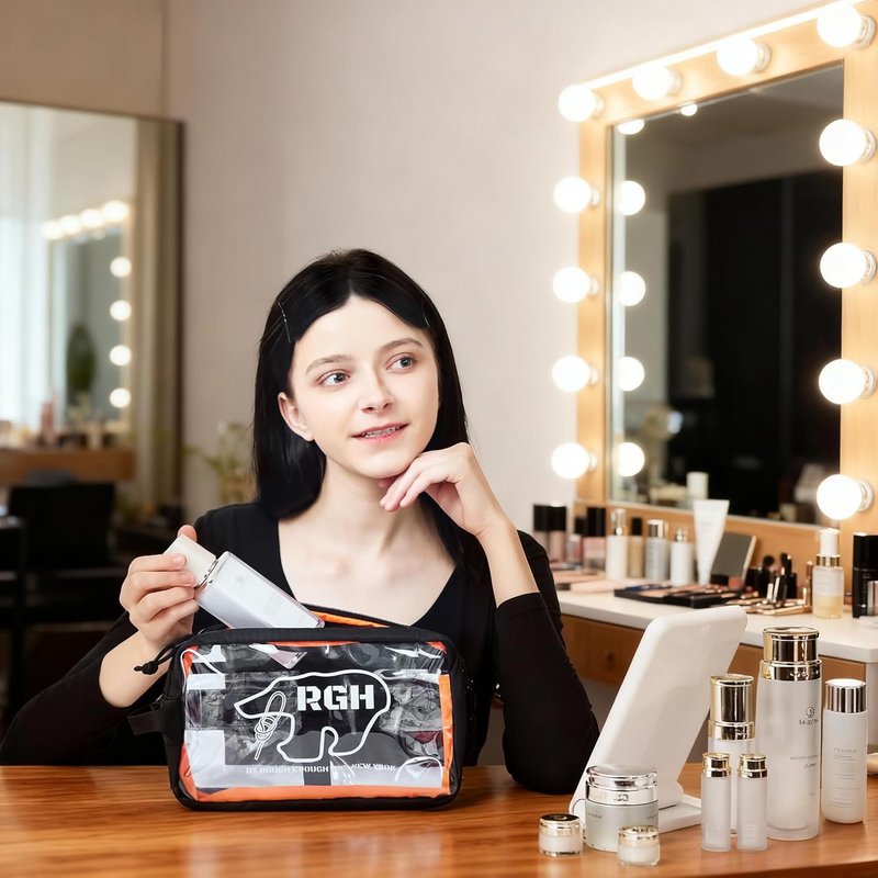 Clear Travel Toiletry Bag - Leakproof Cosmetic Organizer for Makeup & Skincare Essentials | Unisex Design