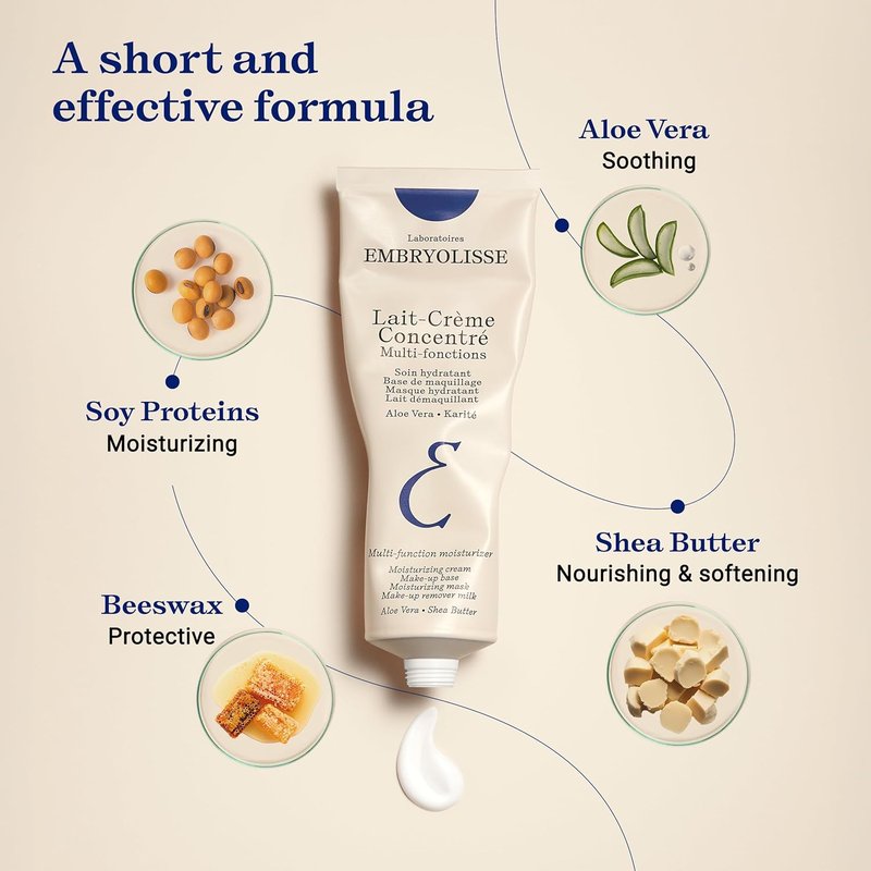 Embryolisse Lait-Crème Concentré - Face Moisturizer & Makeup Primer | Hydrating Cream with Shea Butter & Aloe Vera