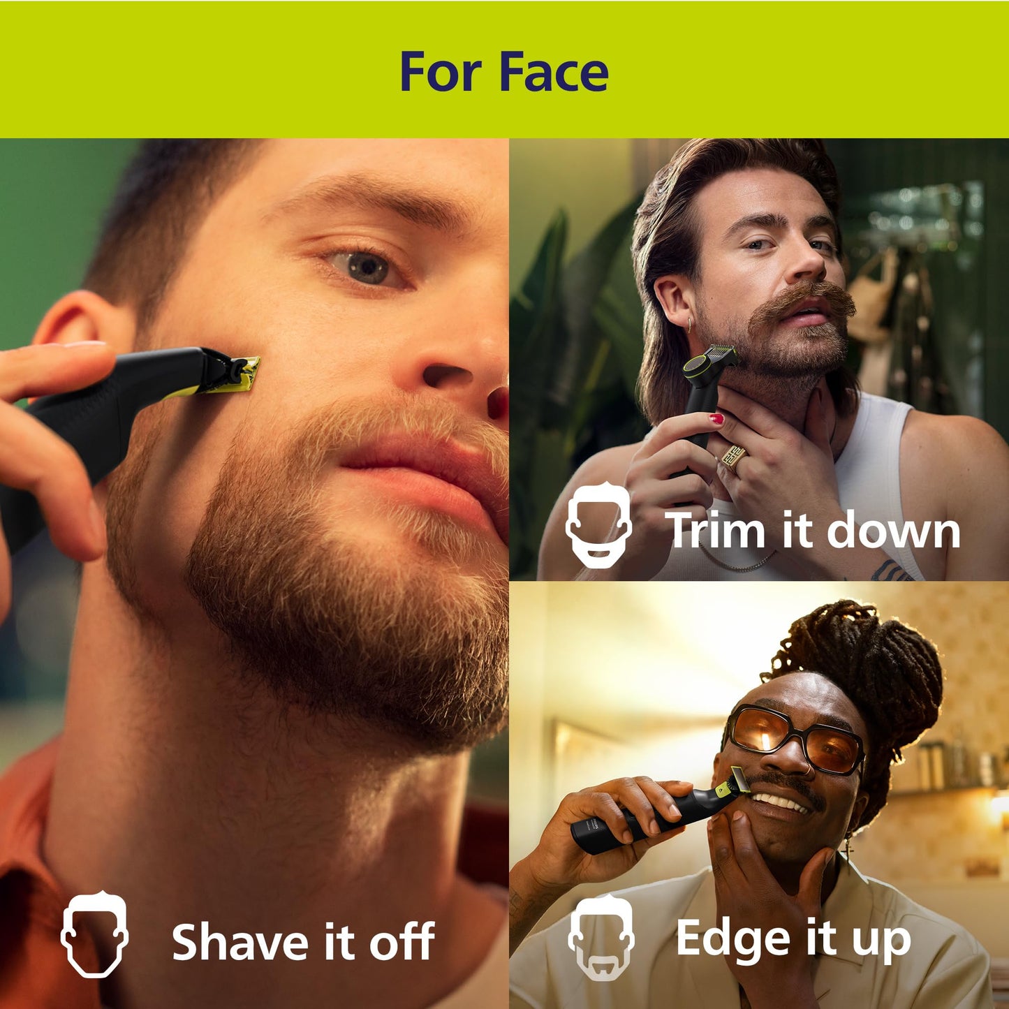 Norelco Philips OneBlade Pro Face+Body Travel Kit Bundle - Philips OneBlade Pro 360 Face+Body Hybrid Electric Trimmer/Shaver, QP6542/70 +Travel Case, QP401/90