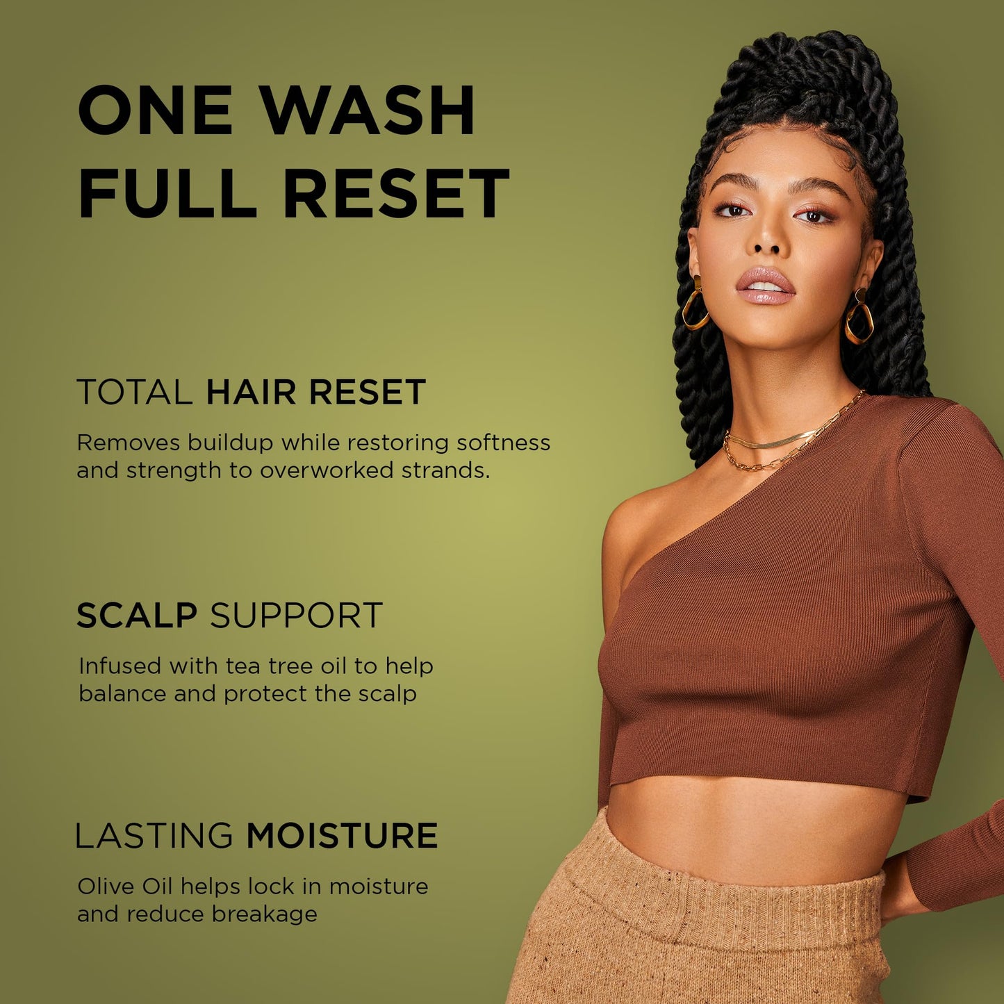 African Pride Olive Miracle 2 in 1 Shampoo & Conditioner, Moisturizing & Detangling for Coily & Curly Hair, with Olive Oil & Flaxseed Oil, 12 oz (Pack of 3)