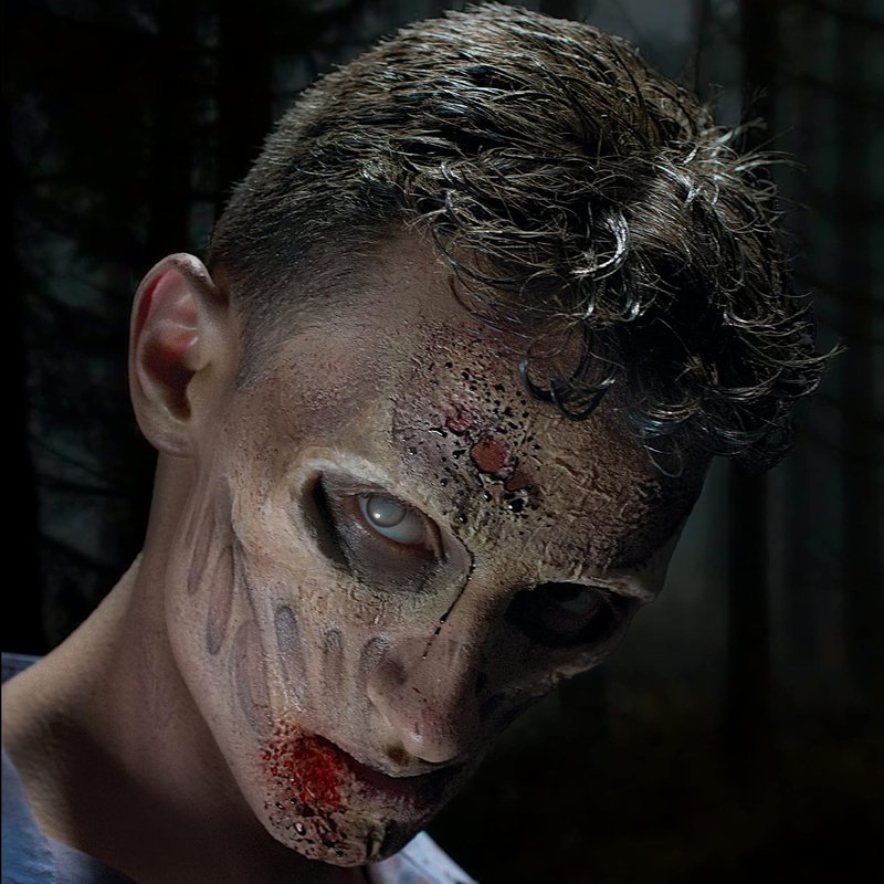 Graftobian Deluxe Zombie Makeup Kit - Theatrical Costume Makeup for Halloween & Cosplay | Complete Set