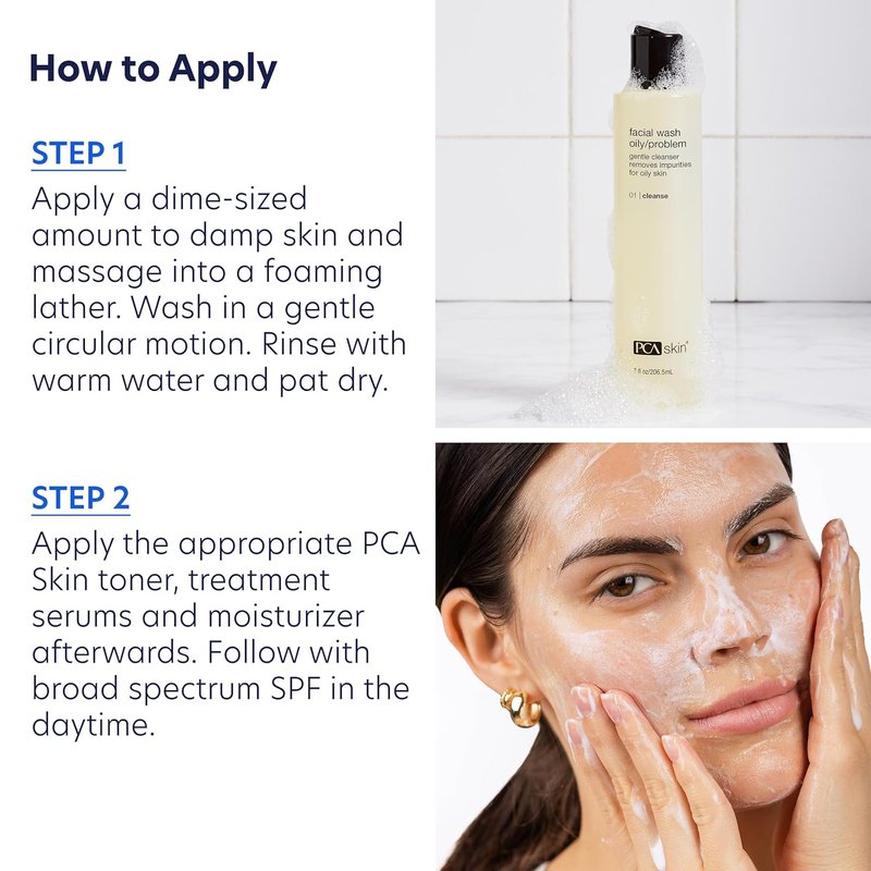 PCA SKIN Hydrating Face Wash for Oily Skin - Gentle Cleanser Minimizes Breakouts | 7 fl oz Bottle