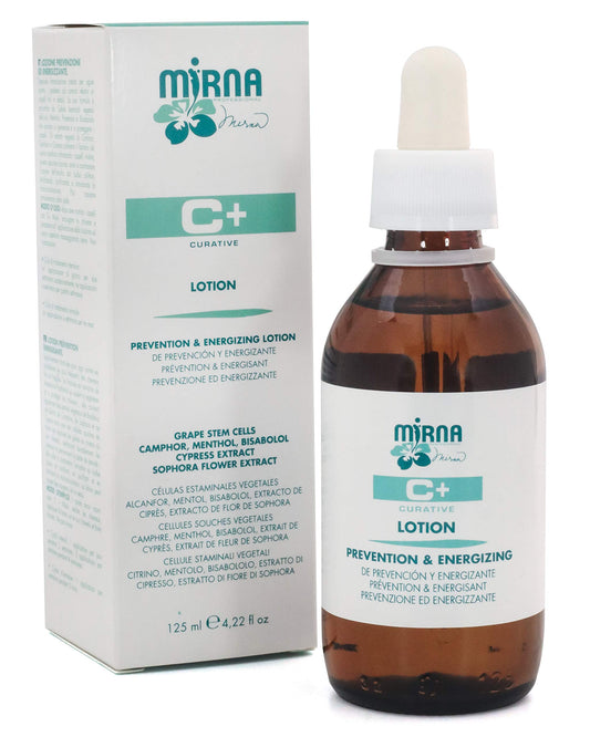 Mirna Professional Prevention & Energizing Anti Hairloss lotion For Weak Hair Infused with Menthol, Pantenol, Sophia Flower Extract, Grape stem cells |Sulphate, Paraben, SLS & Gluten Free 125ml/4.22oz