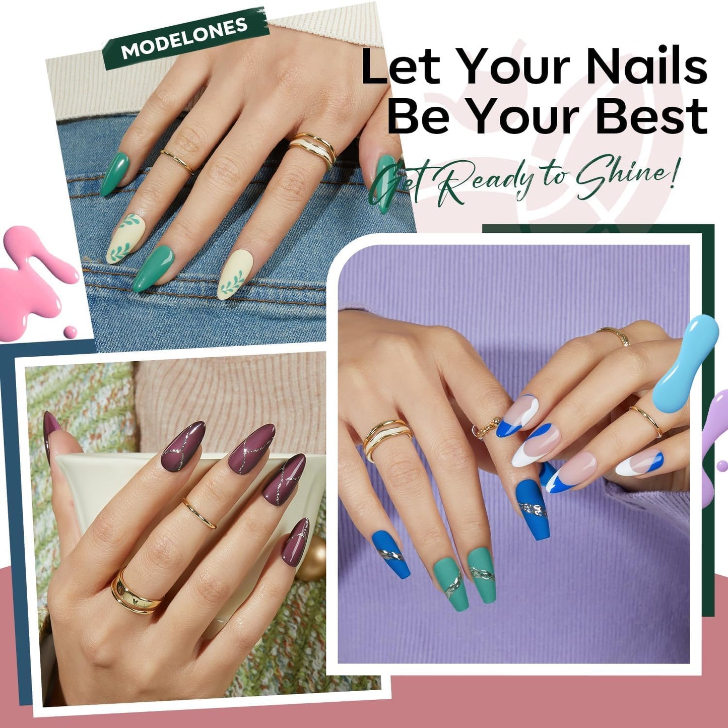 modelones 5D Automatic White Nail Magnet for Cateye Gel Polish