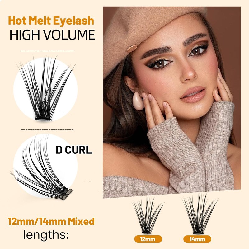 False Eyelashes Kit - 200pcs 7D/10D/20D/30D/40D/50D D Curl Individual Eyelash Extensions | Easy Grafting 8-20mm