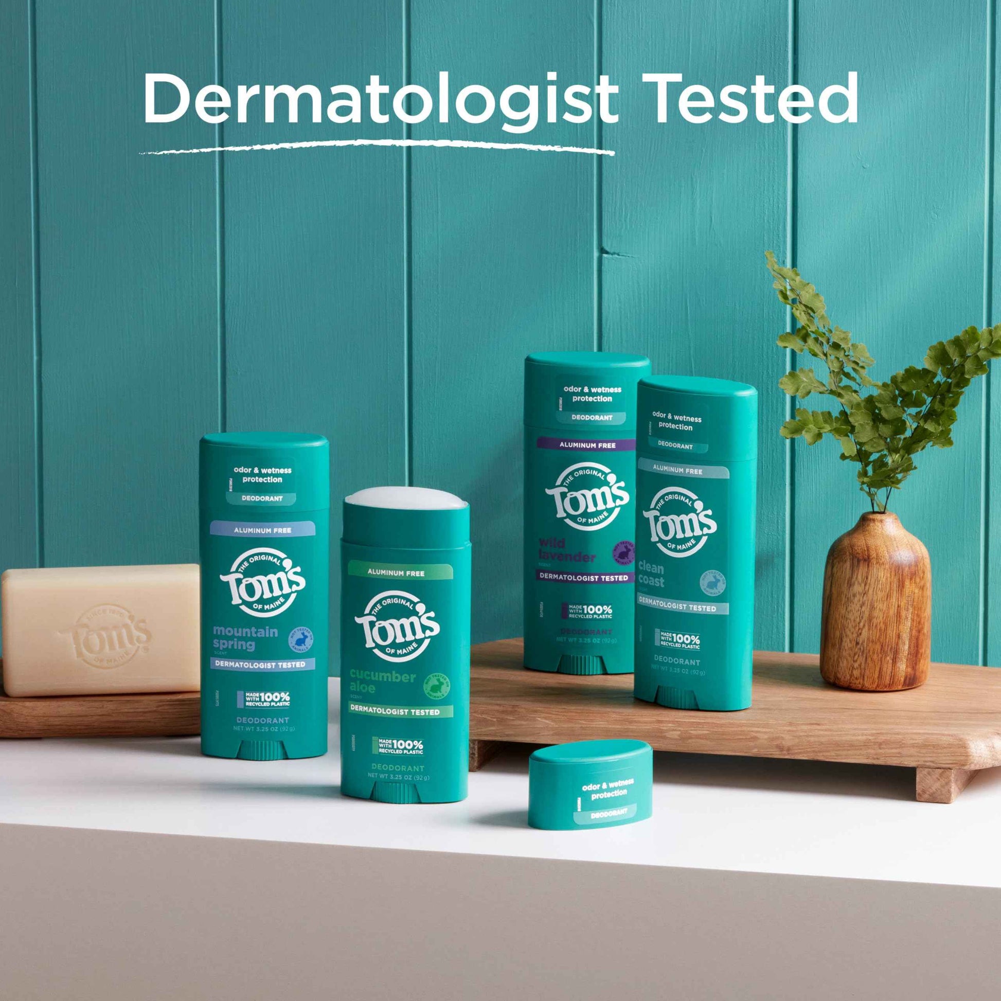 Tom’s of Maine Cucumber Aloe Aluminum Free Natural Deodorant For Women & Men | Goes on Clear | Odor & Wetness Protection | Naturally Derived and Moisture-Locking Ingredients | 3.25 oz (2 Pack)