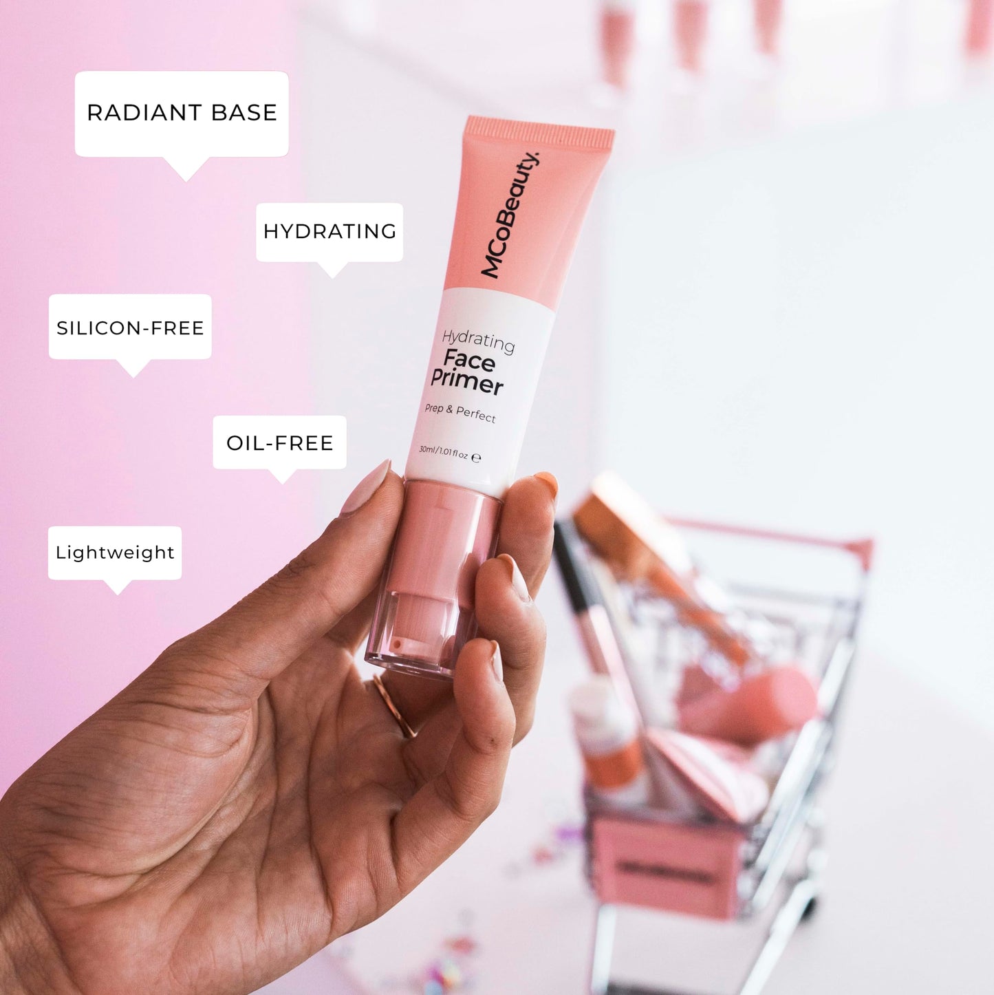 MCoBeauty Hydrating Primer Makeup, Water-Based Oil-Free Gel Primer