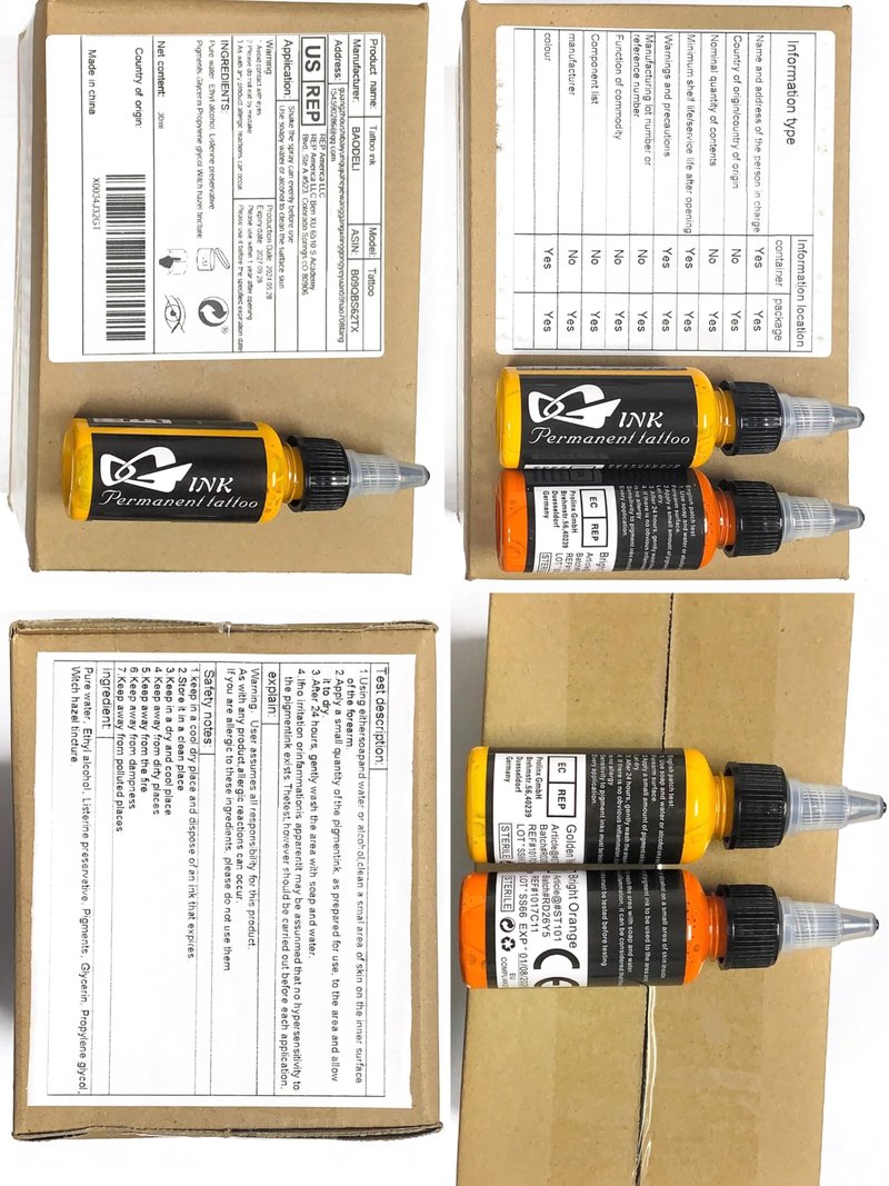 BAODELI Tattoo Ink Set,1oz 30ml/Bottle Tattoo Pigments Set 14 Colors Tattoo Ink Color Set Bright&Long Lasting